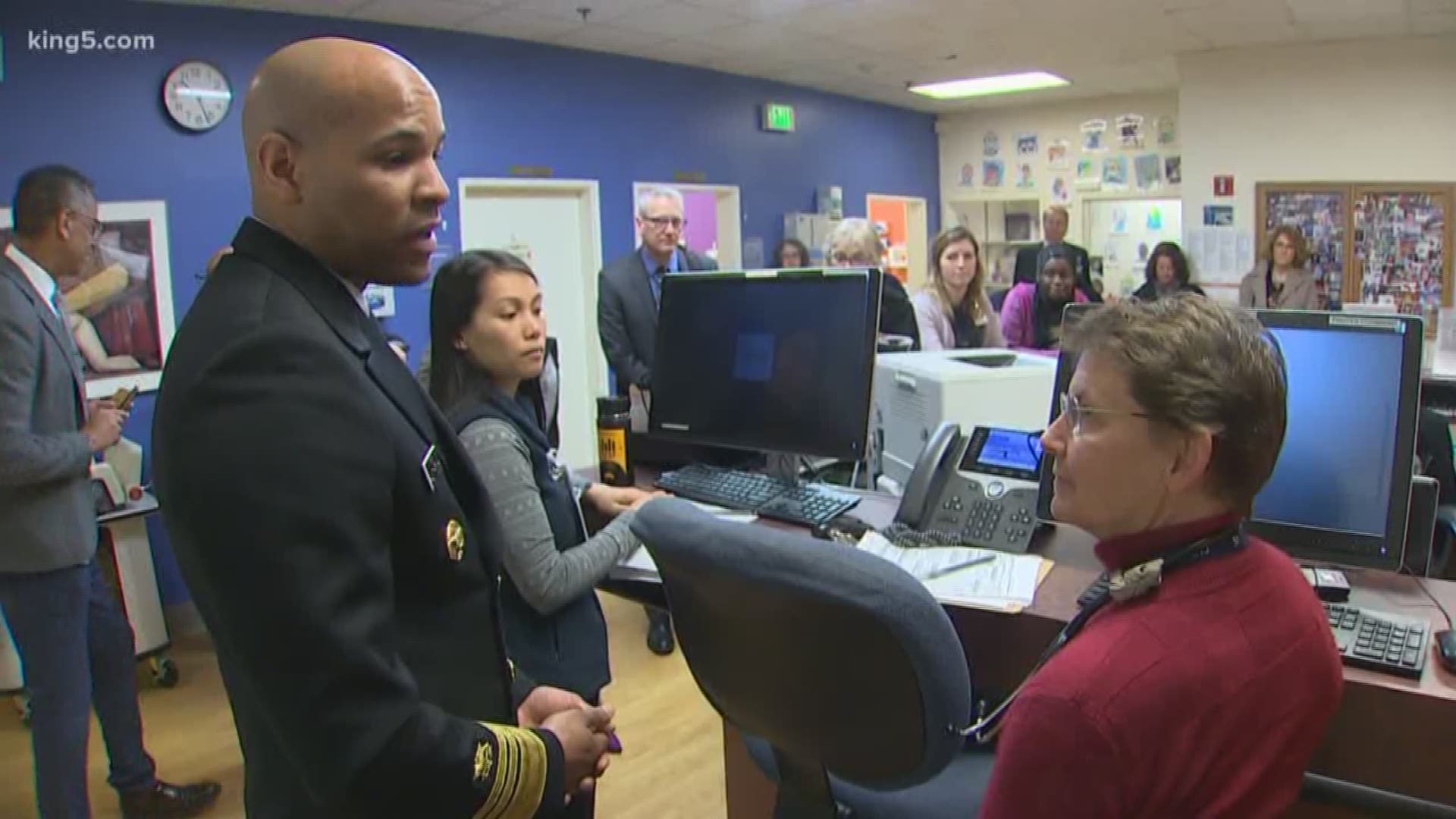 Washington's measles outbreak, which has sickened 71 people, has attracted the attention of the nation's top doctor, the Surgeon General. He visited a Seattle clinic today to explain what health officials can do to get more people vaccinated. KING 5's Ted Land has the details.