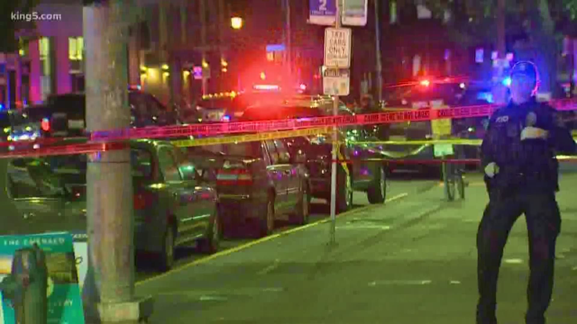 A man was shot and killed outside a bar early Sunday morning in Seattle's Belltown neighborhood.