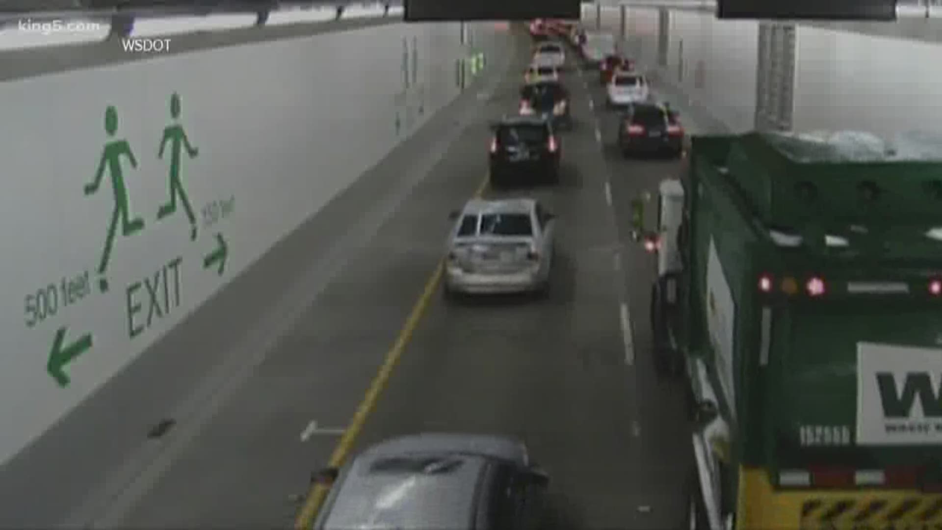 KING 5's Glenn Farley tracks the tunnel for us, and what to make of the four mile backup.