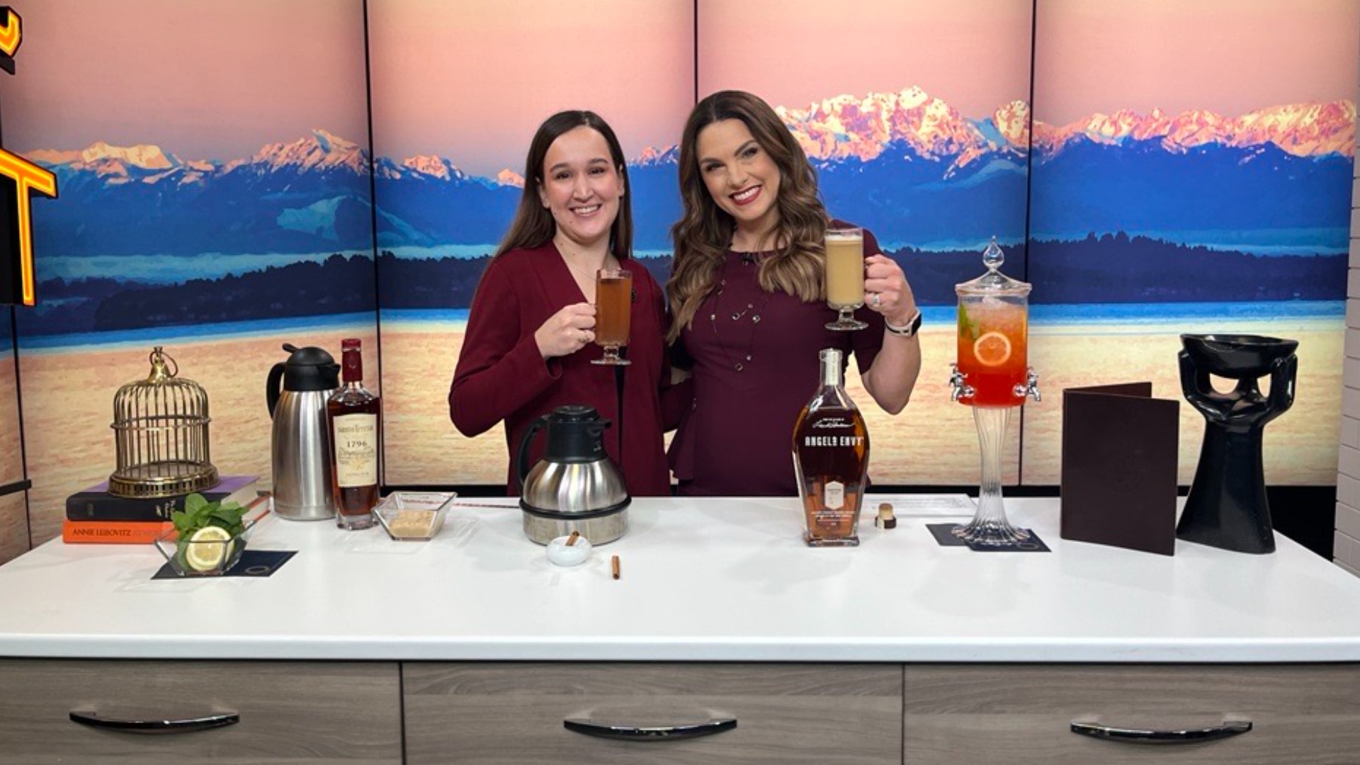 Madison James, mixologist for the Fairmont Olympic in Downtown Seattle, shows off three festive cocktails that are the perfect way to celebrate the holiday season.