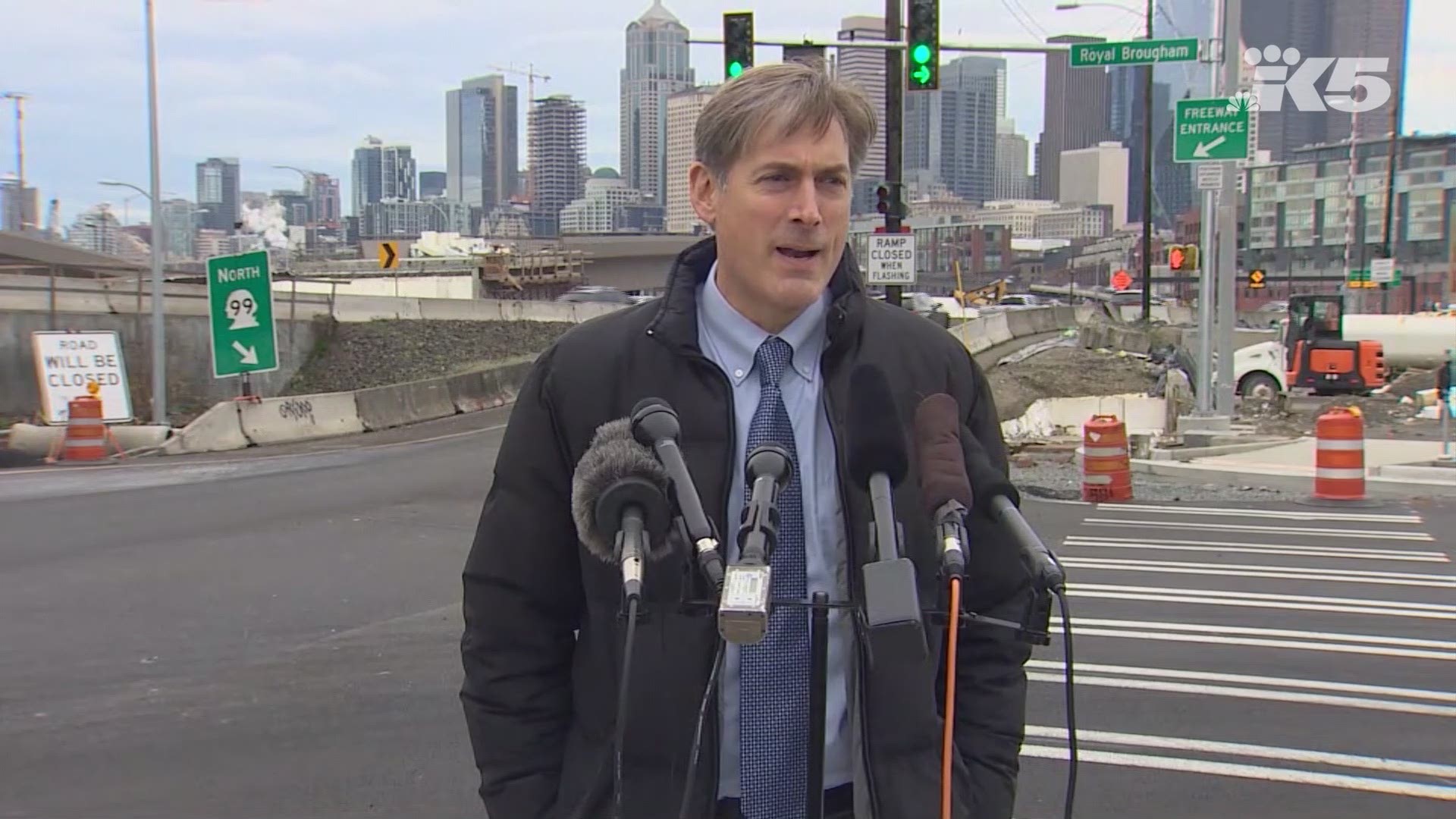 Two SR 99 on- and off-ramps in SODO will close Friday, January 4 at 10 p.m. ahead of a full viaduct closure a week later