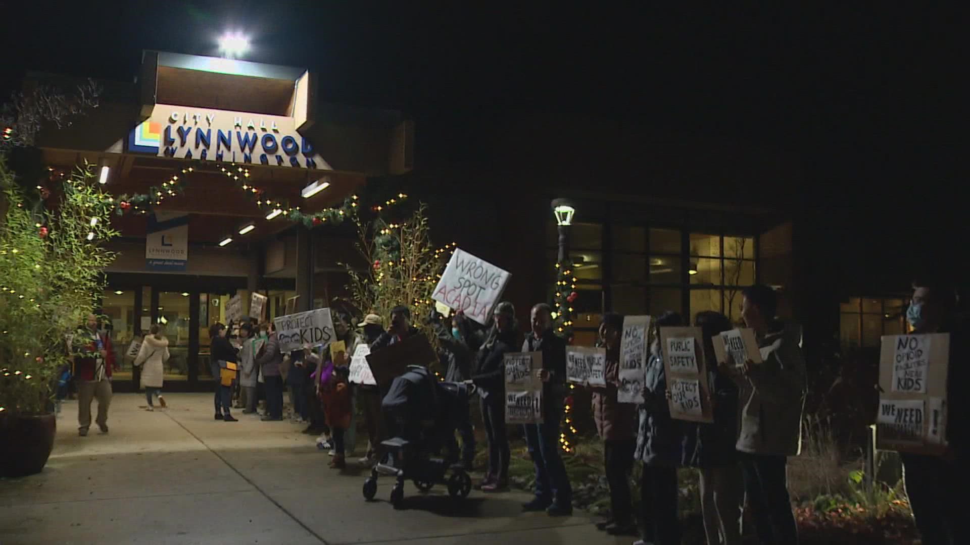 Protestors and city council members said they felt left in the dark over the decision to open the treatment facility in that location.