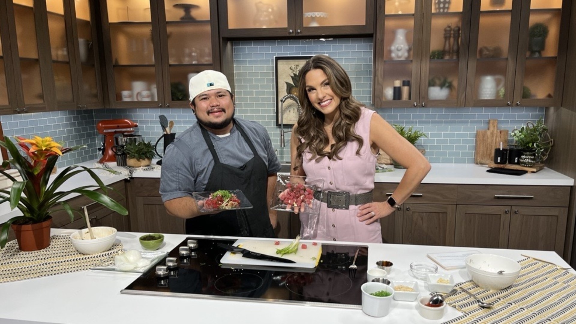 RJ Ogo from Saimin Says in Renton whips up a delicious traditional Hawaiian poke dish and discusses the Maui wildfires with Amity.