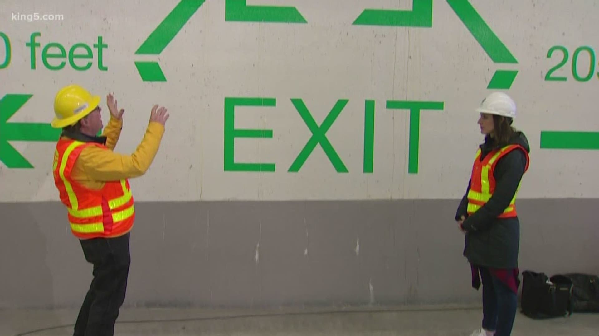 KING 5's Kaci Aitchison is with our own Seattle tunnel expert, Glenn Farley, discussing ways to exit in case of emergencies.