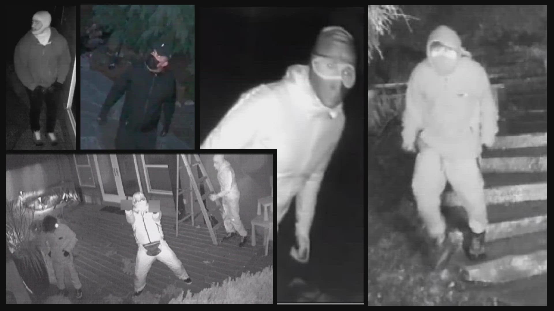 Police believe the burglaries are being committed by the same group of people. They usually target homes from Thursdays through Sundays between 5 and 9 p.m.