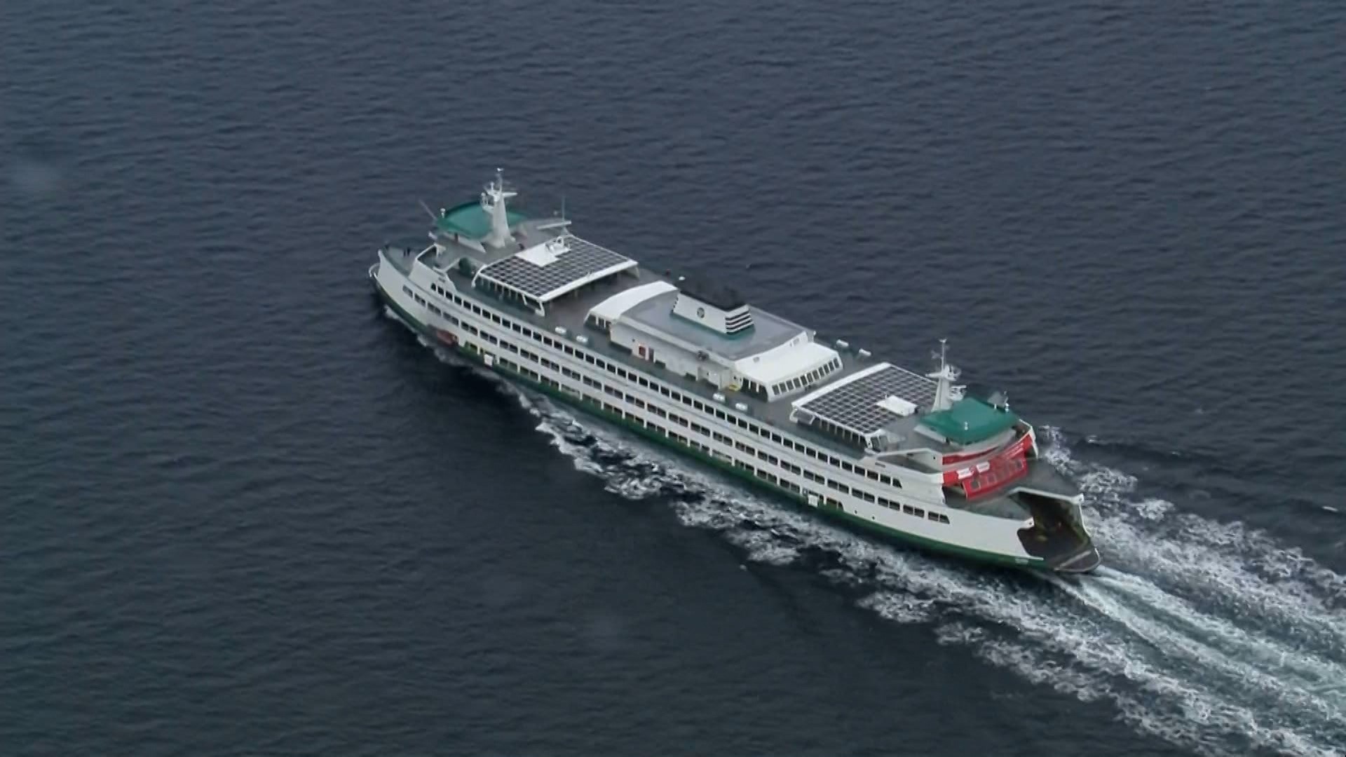 A Coca-Cola ad wrap is blanketing the front of some Washington State Ferries through Nov. 19