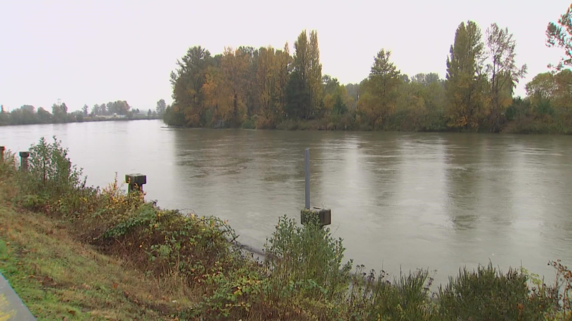 In Mount Vernon, the Skagit River is expected to crest at 31 feet. Major flood stage is 32 feet.