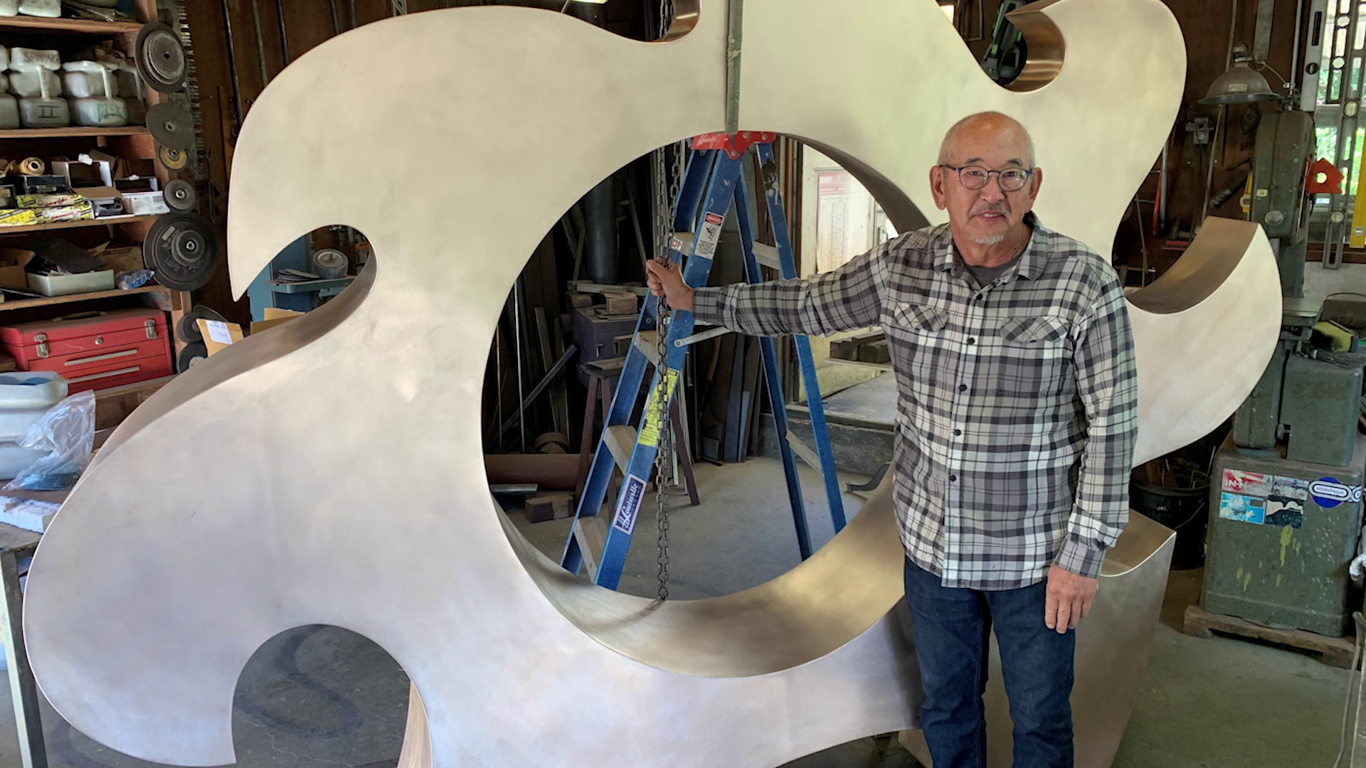 Gerard 'Gerry' Tsutakawa, sculptor of T-Mobile Park's 'The Mitt', marks 40 years of art with new sculpture for Climate Pledge Arena. #k5evening