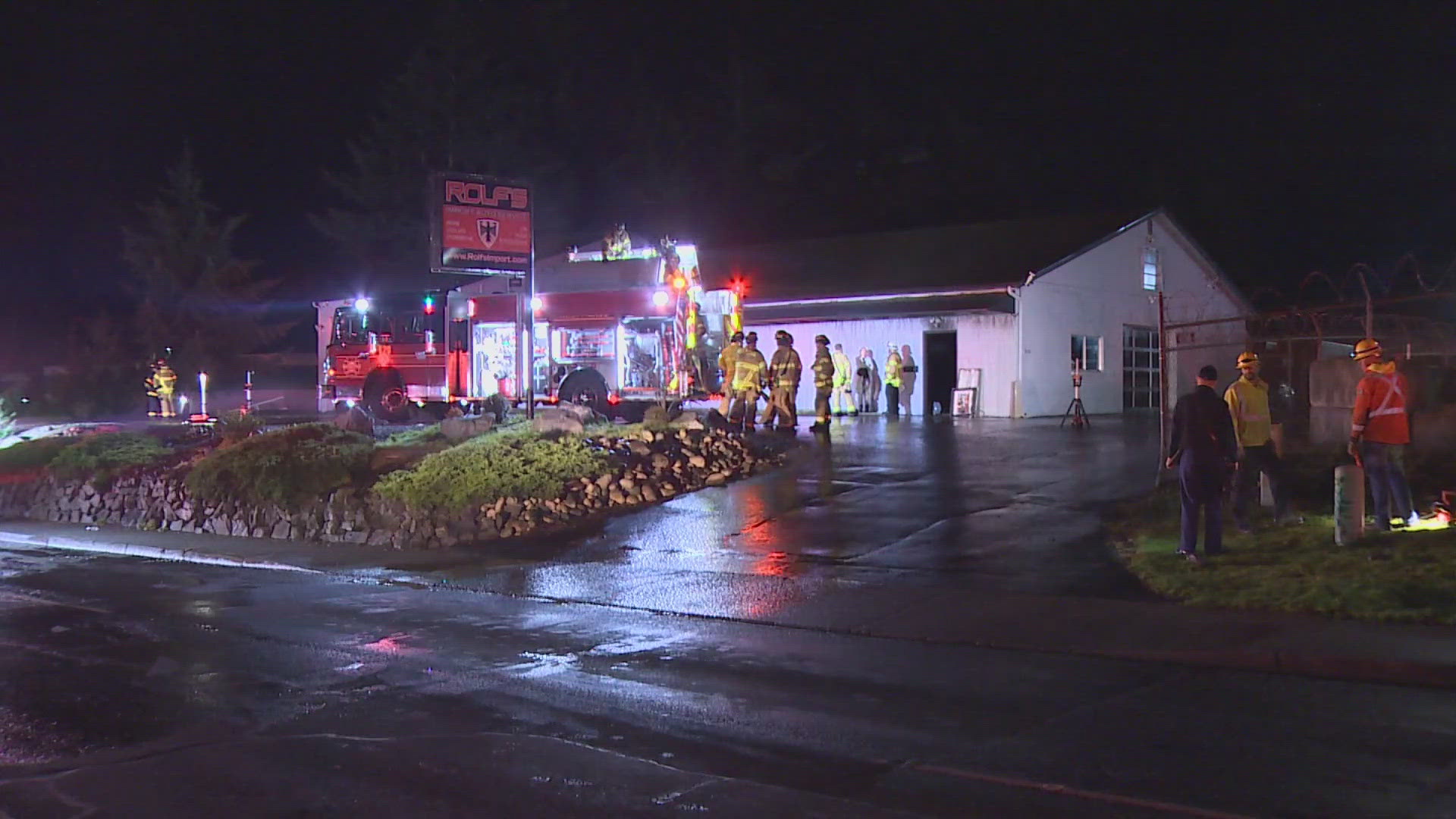A fire destroyed Rolf's Import Auto Shop on 96th St. S in Lakewood overnight 