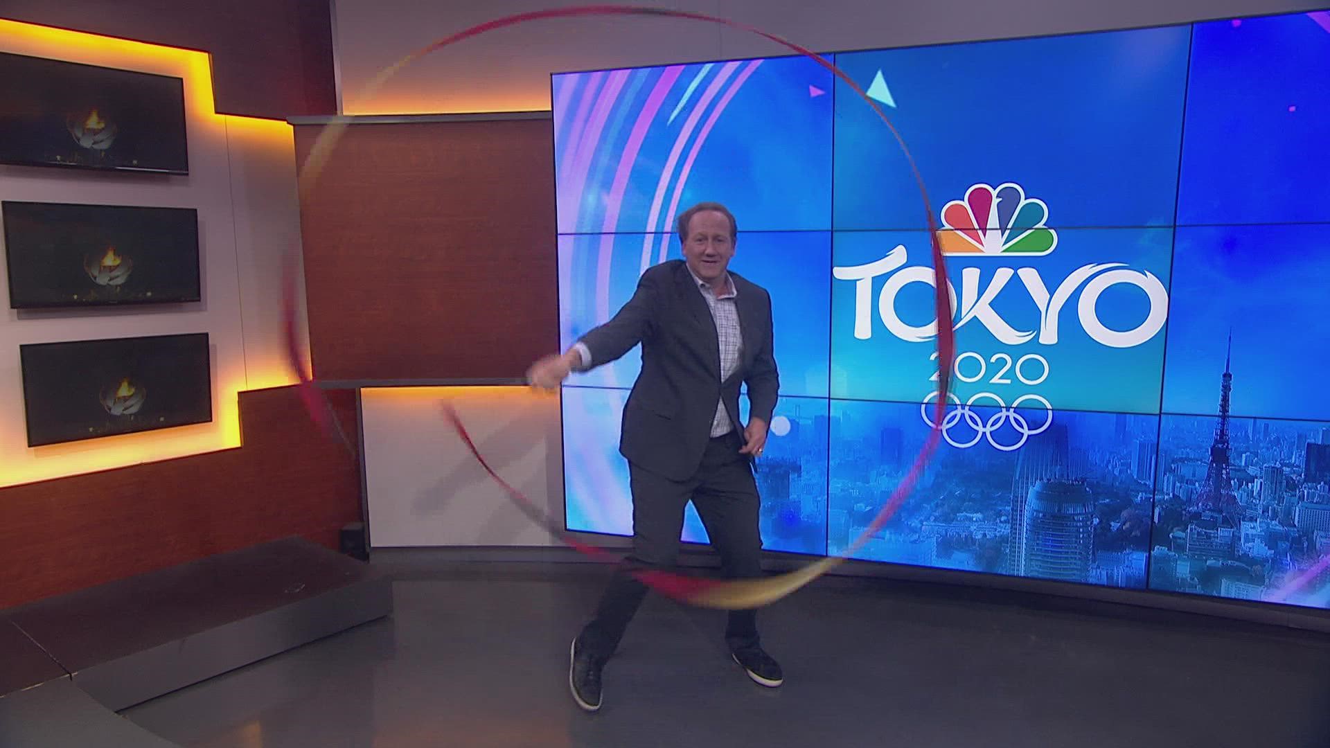 KING 5 Sports anchor Chris Egan pioneers the new Olympic event of "Rhythmic Sports Anchoring"