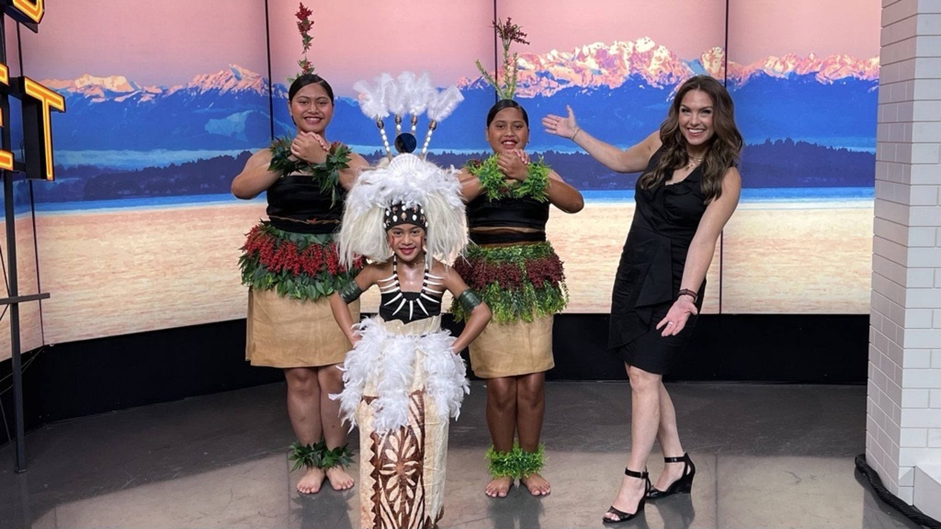 Performers from Nyoka Elite Polynesian Dance preview some of the entertainment at Polyfest 2024. #newdaynw