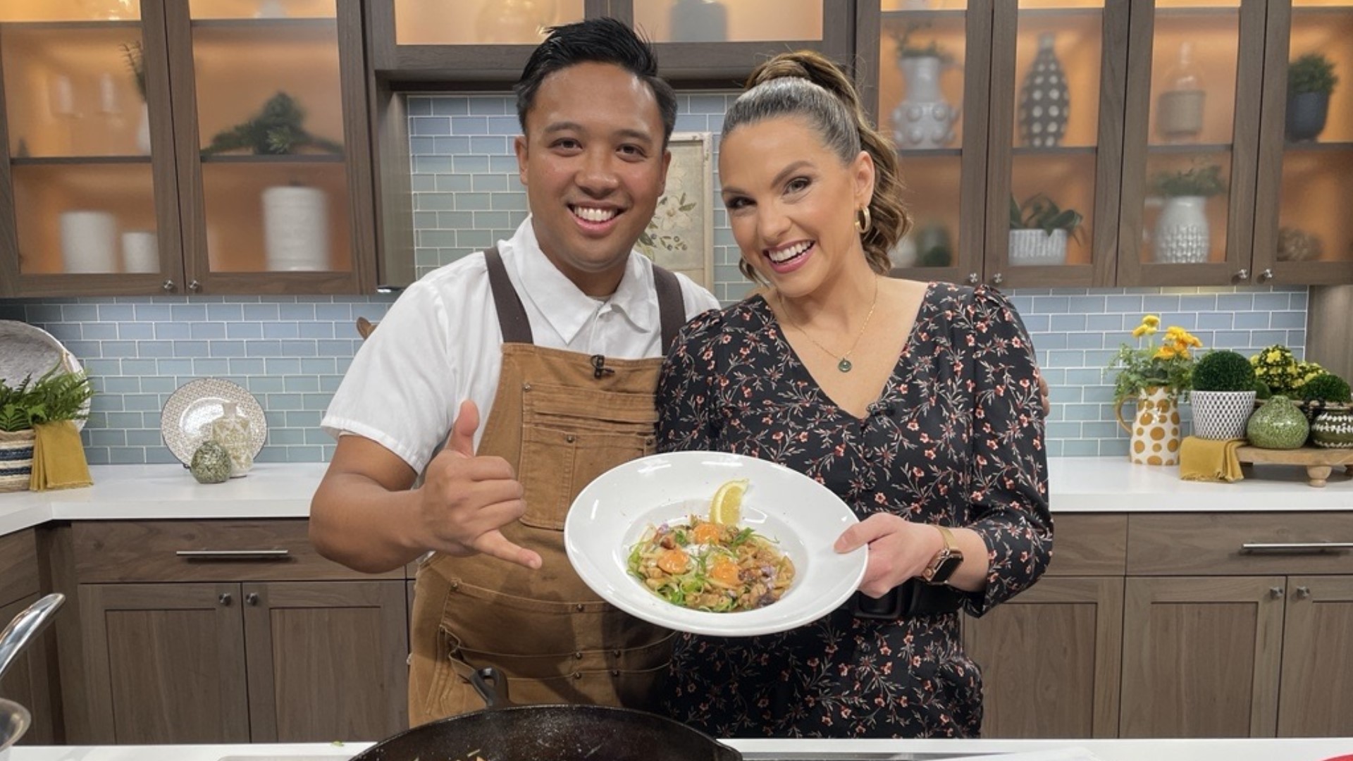 The chef-driven menu is inspired by the mom-and-pop mixed plate joints in Hawaii. Chef Brian Madayag creates magic with his pork sisig dish. #newdaynw