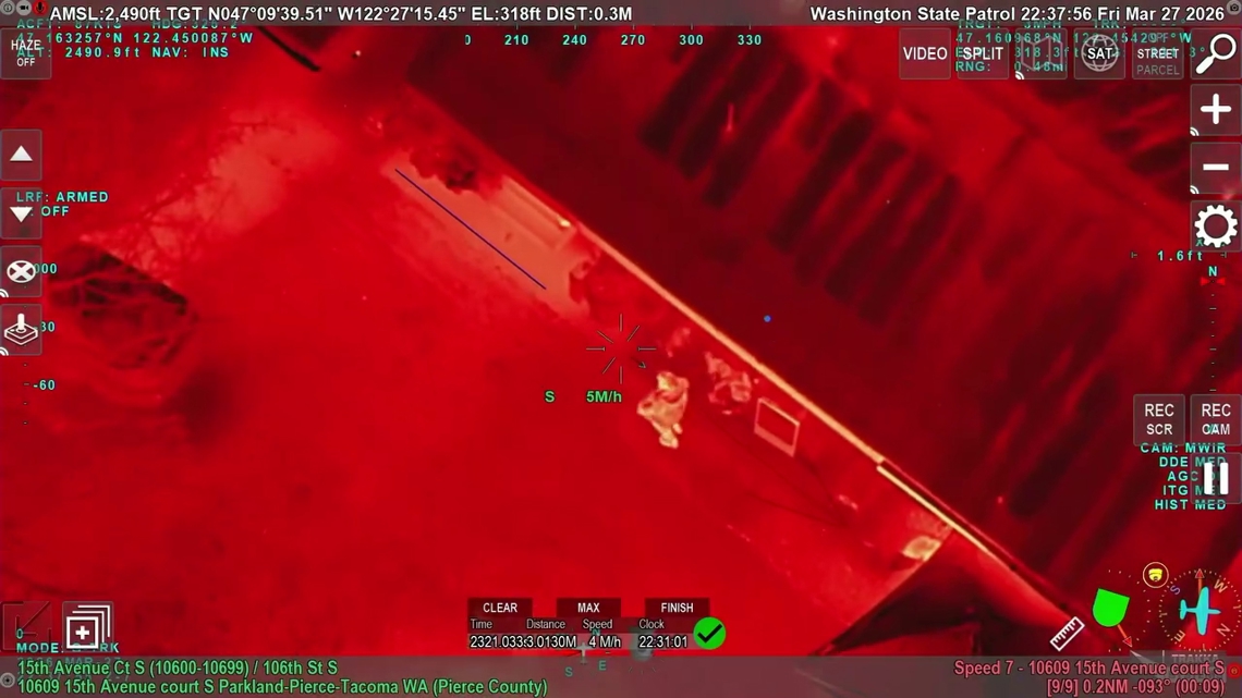 Parkland woman accused of shining green laser at Washington State Patrol aircraft