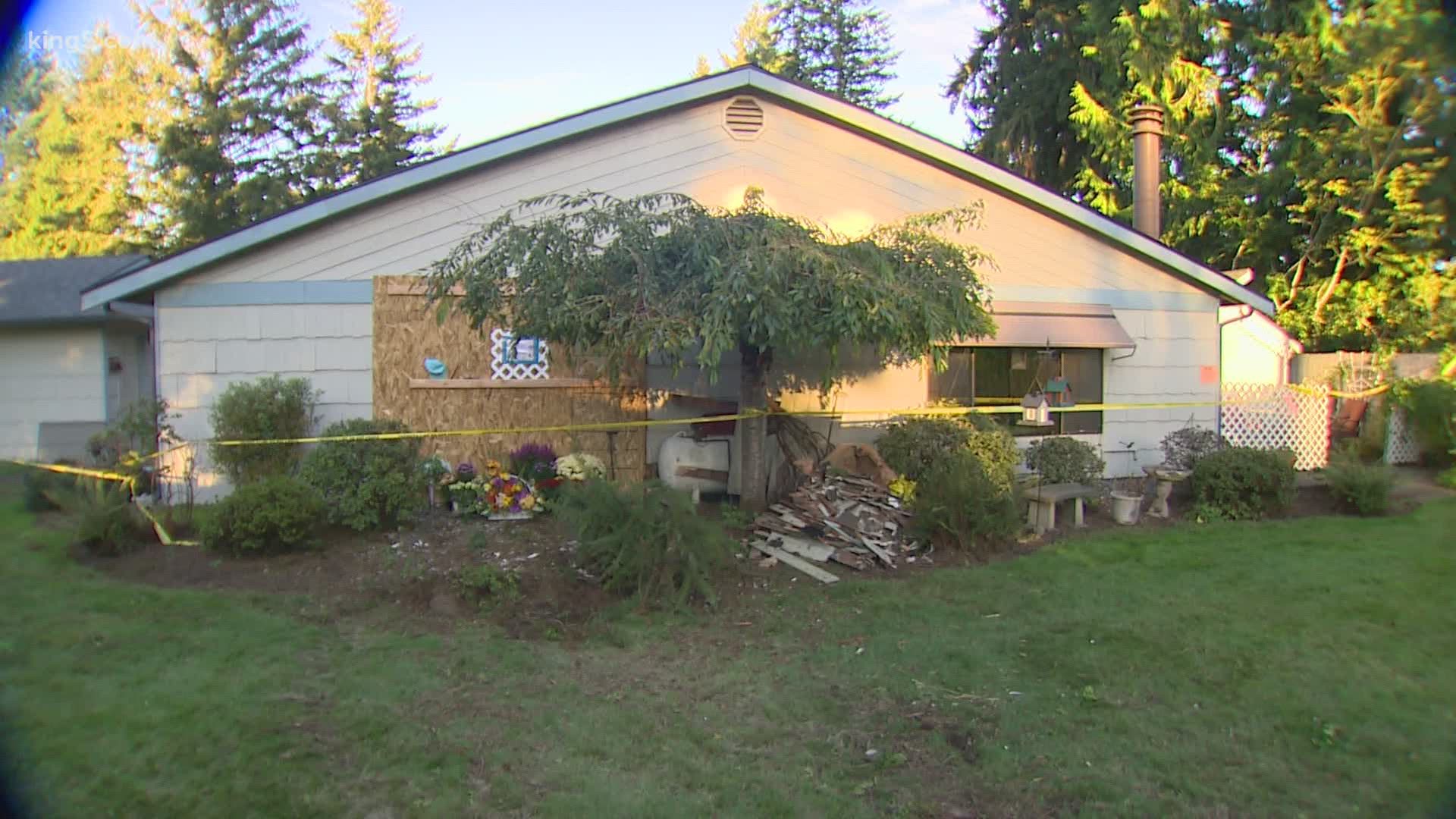 A 97-year-old woman was killed in her home when a suspected impaired driver smashed through her home.