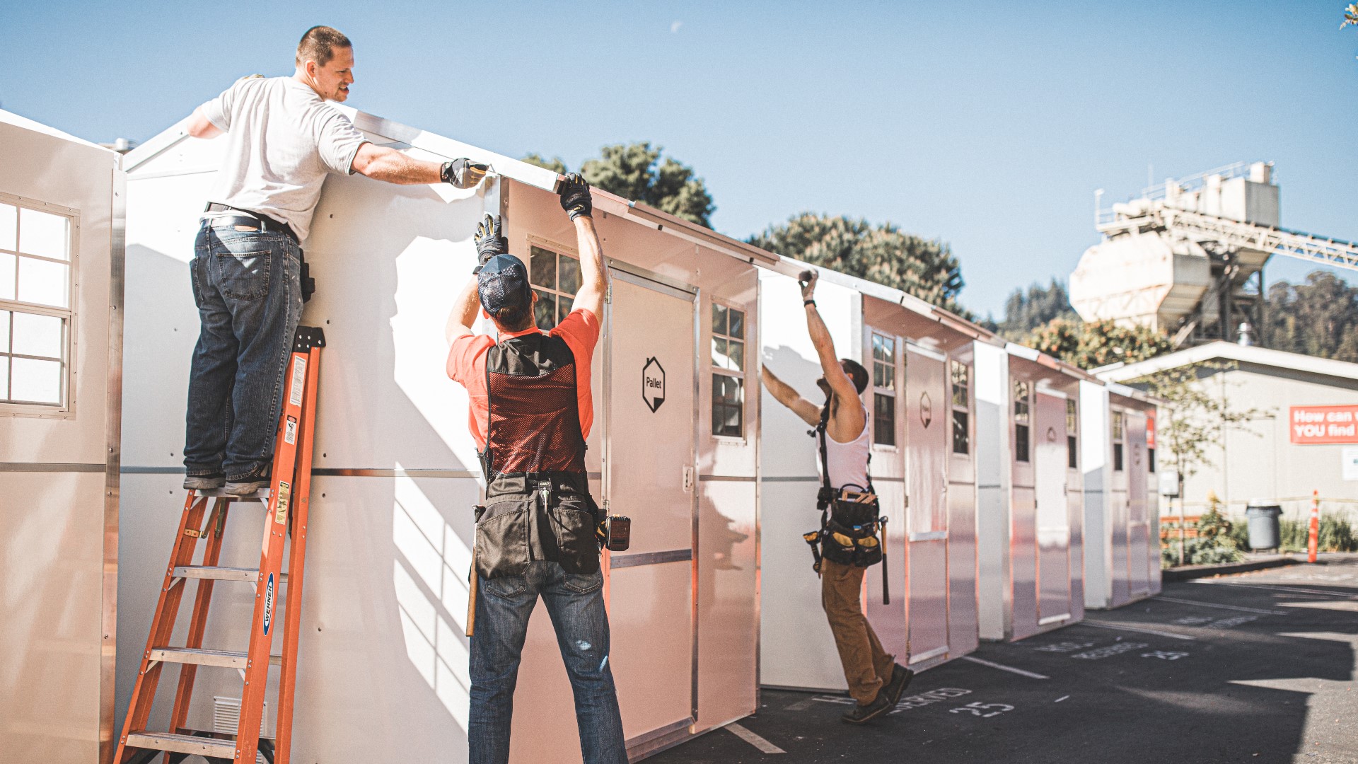 Pallet is tackling homelessness head-on by employing once homeless people to build the safe, durable, climate-controlled shelters.