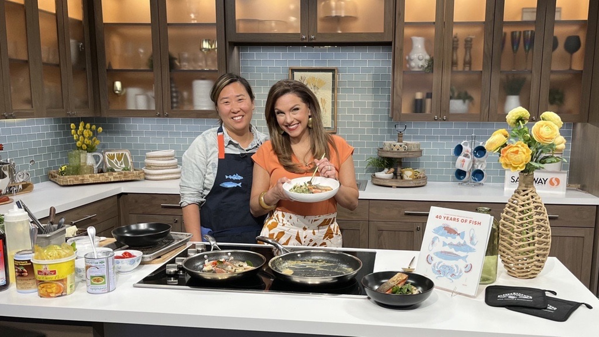 Chef Rachel Yang from both Revel and Joule in Fremont shows Amity how to prepare a delicious salmon dish. #newdaynw