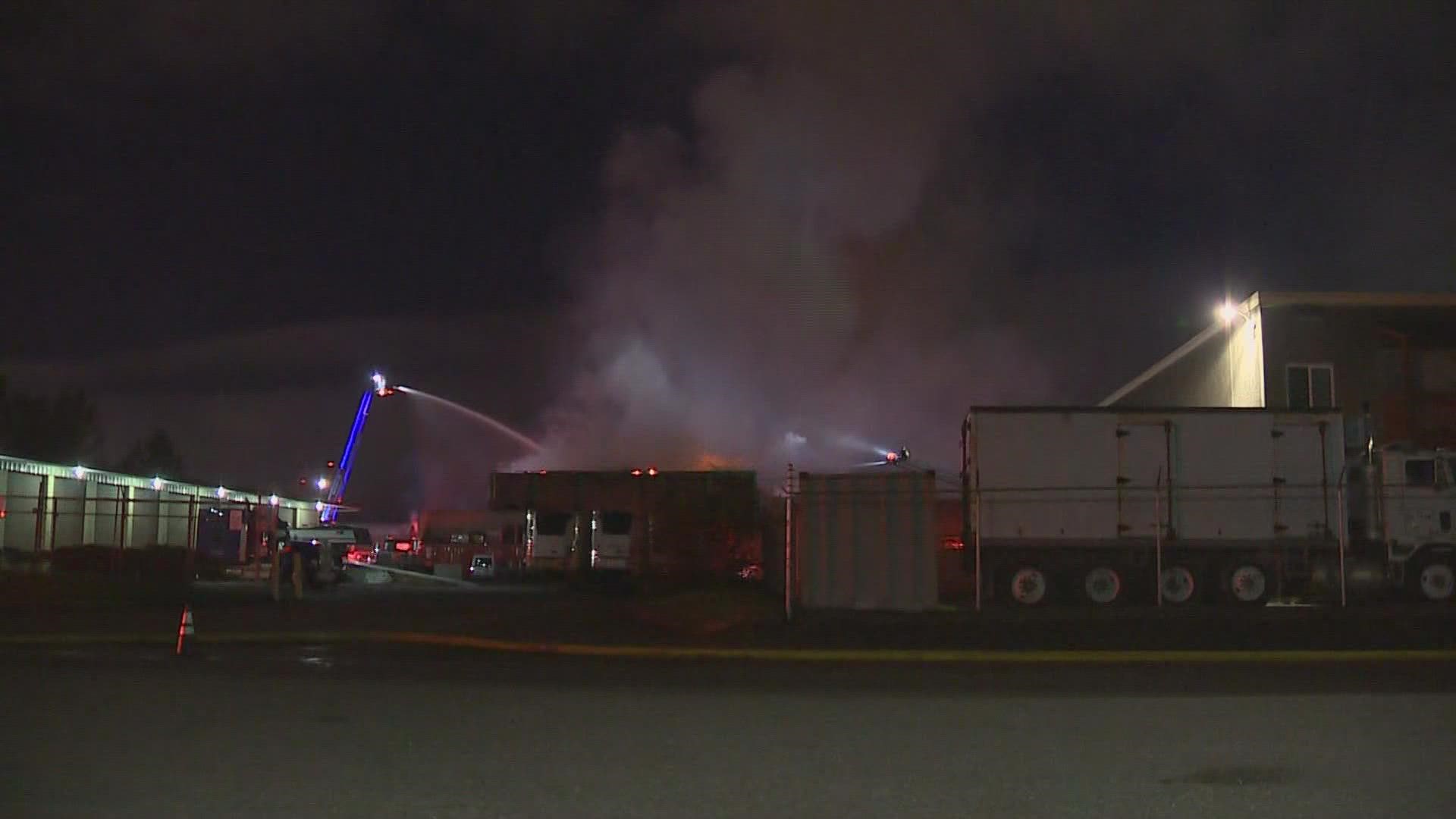 A fire that broke out overnight Friday at a Fife warehouse has left it a total loss, according to the Tacoma Fire Department.