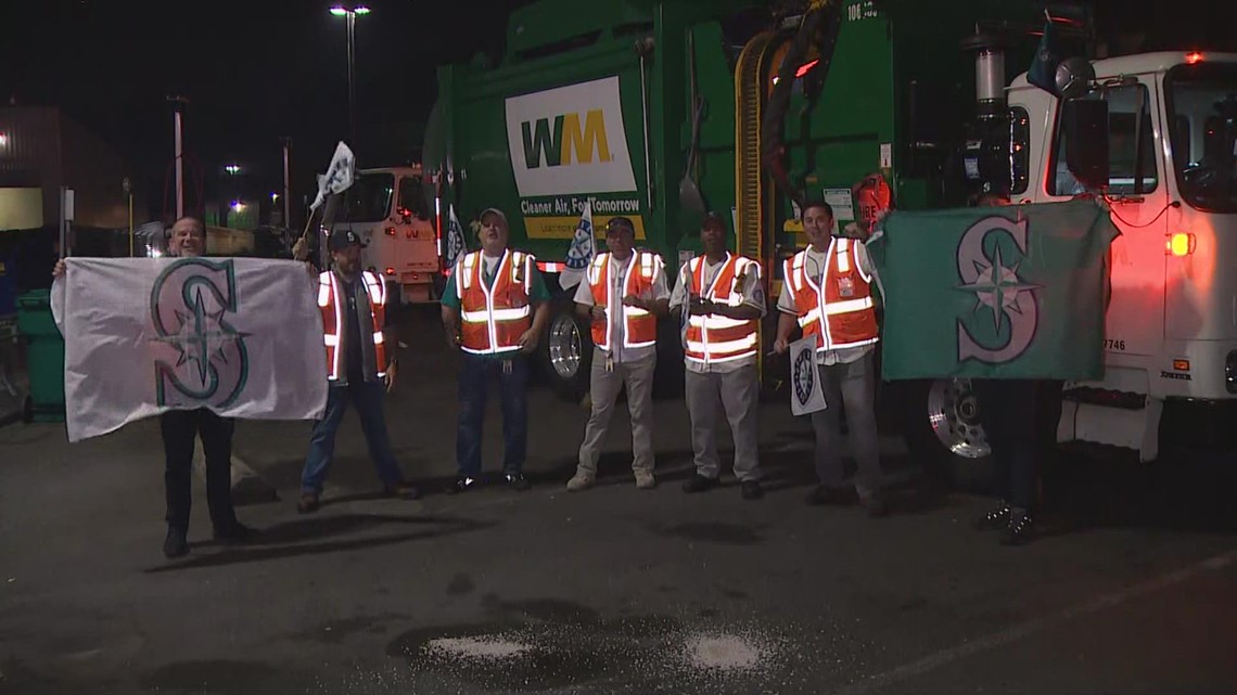 Waste Management drivers rally for Mariners