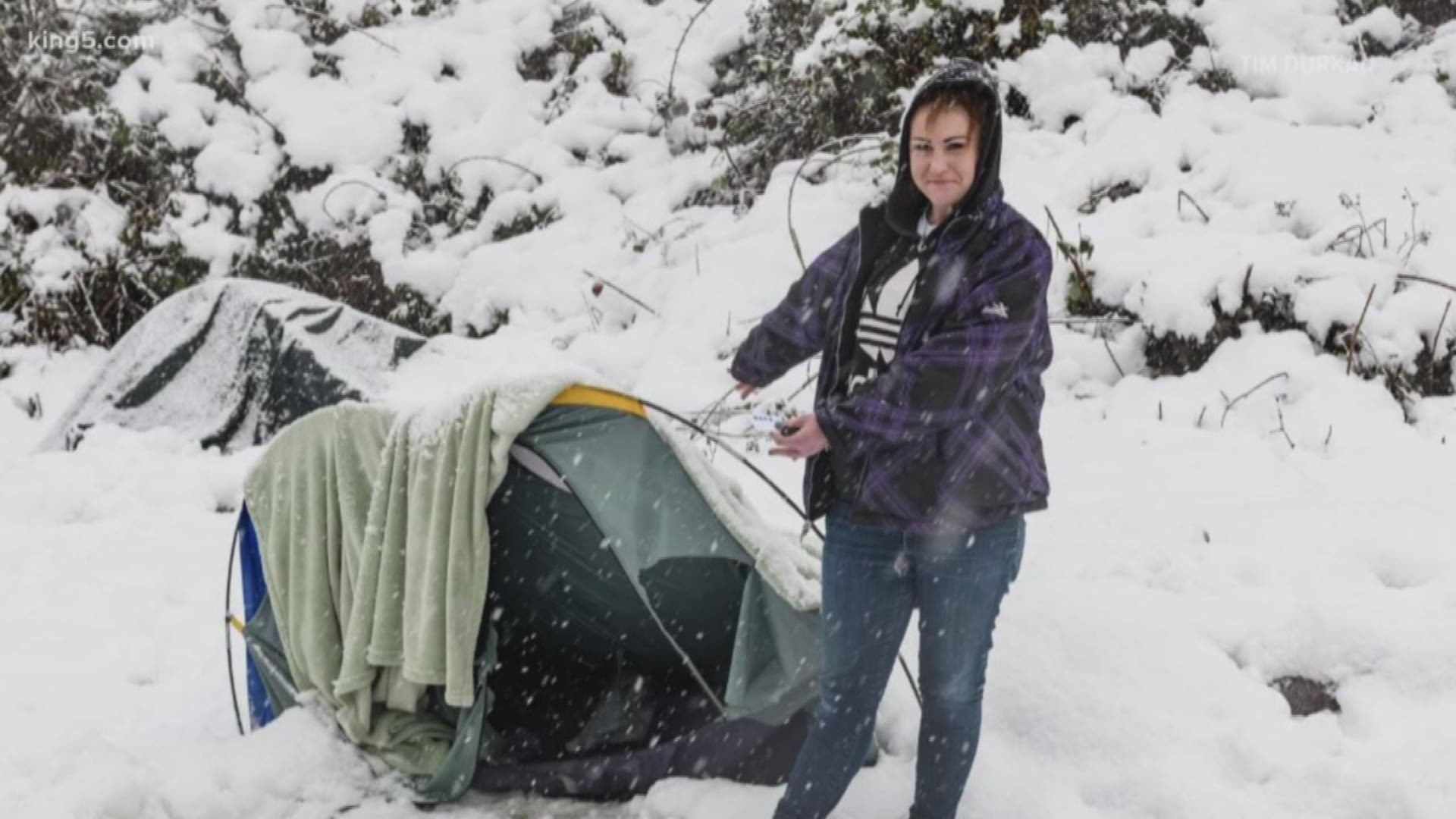 Seattle photographer Tim Durkan talks about homeless outreach during the recent winter storms