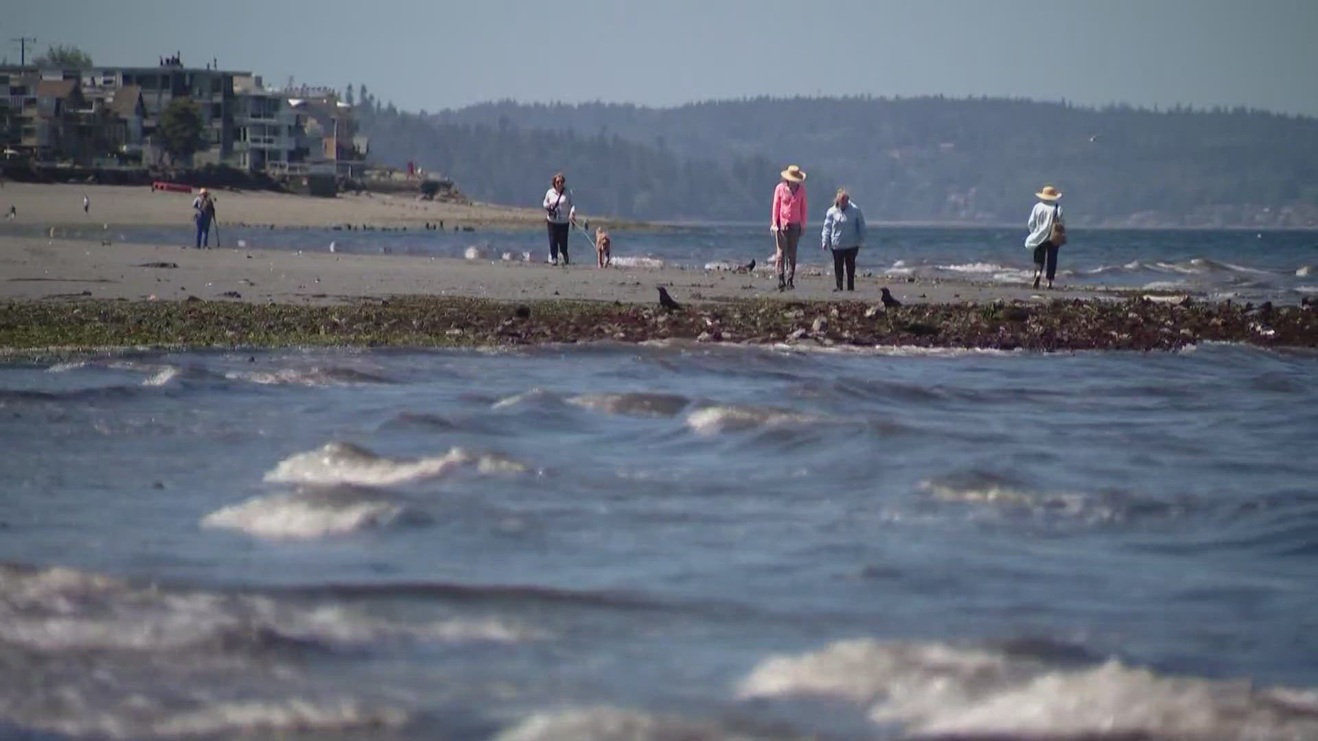 The tide was 3.4 feet below normal at 11:21 a.m. on Thursday.