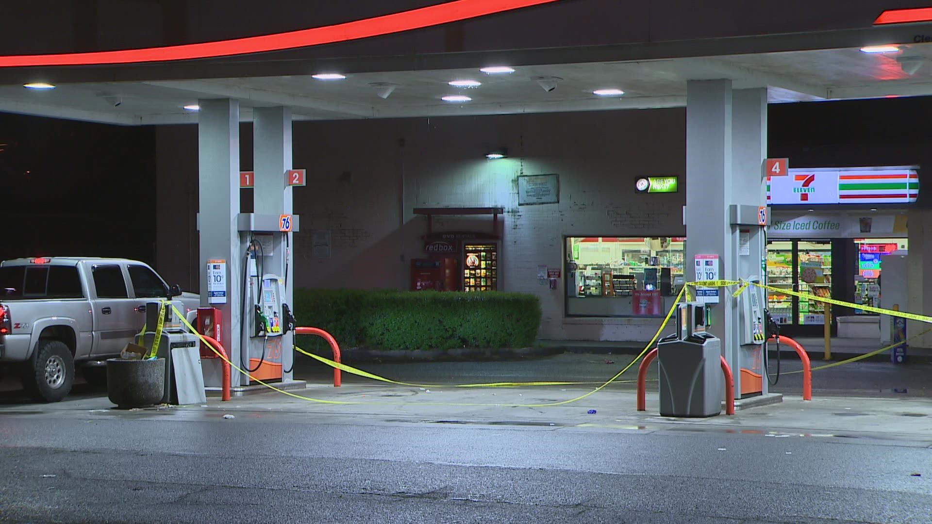 The Pierce County Sheriff’s Department is investigating after an “innocent bystander” was shot and killed at a gas station in Spanaway Thursday night.