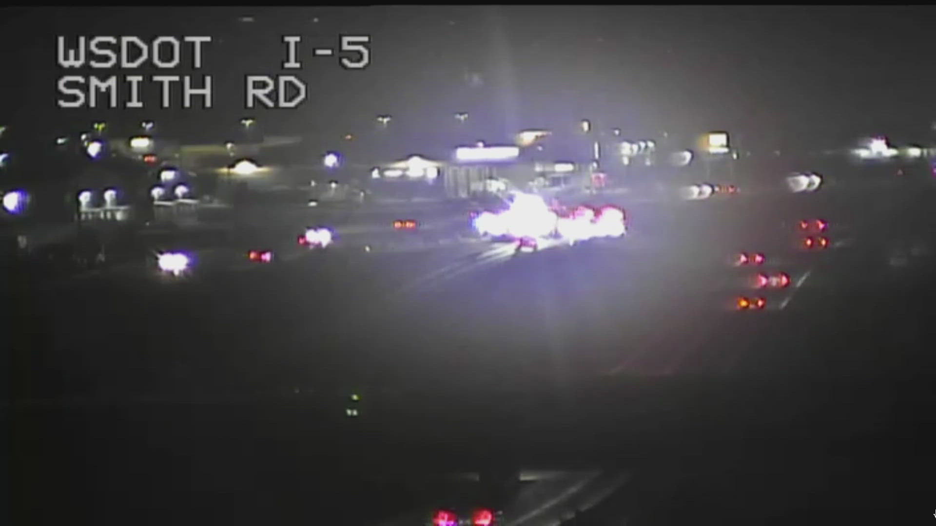 Deadly crash blocks all lanes of SB I-5 near Ferndale | king5.com