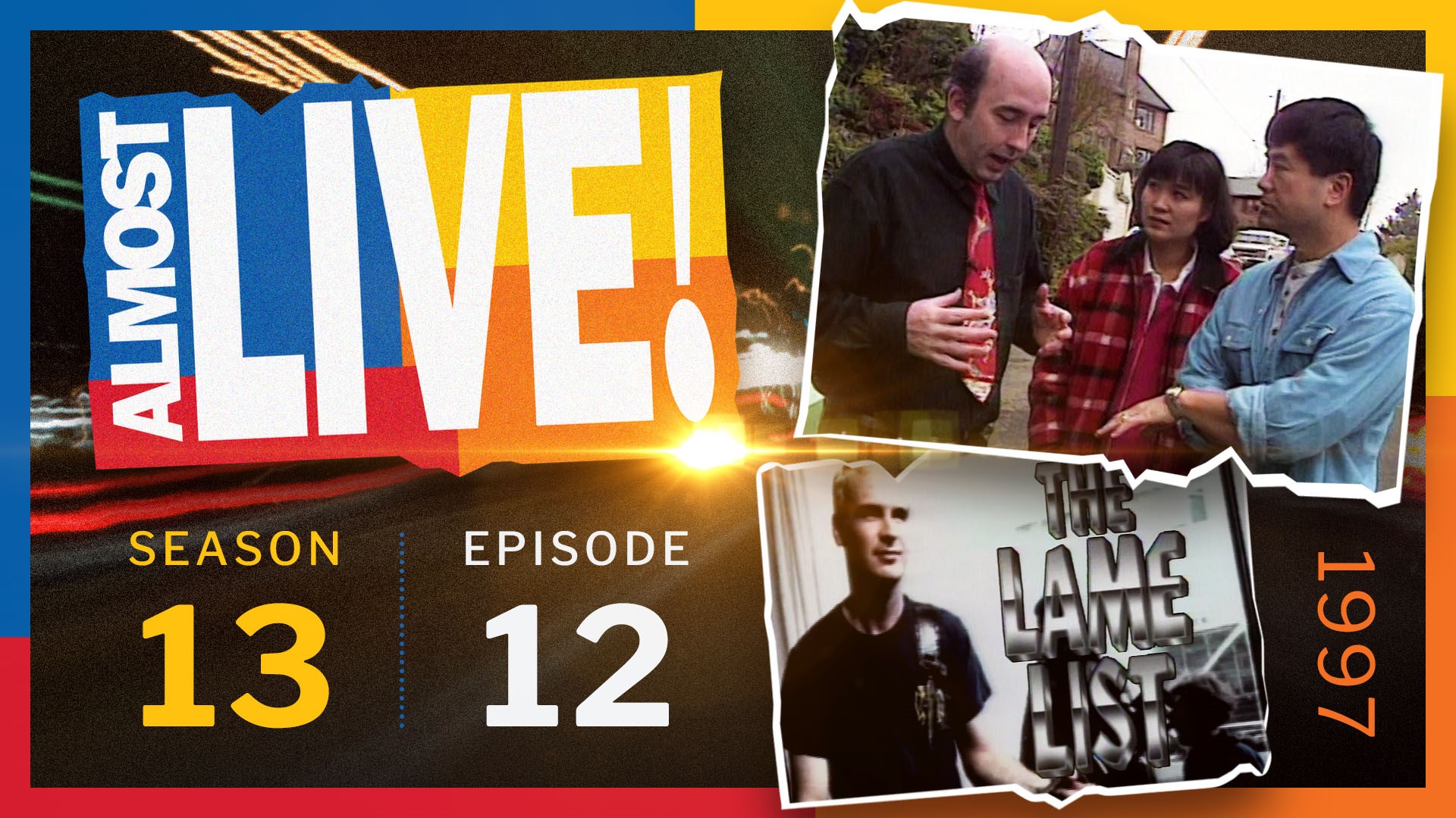 Originally aired Jan 11, 1997. Sketches: Potholes!; Seattle City Council Applicants; The Holiday Blast Game; The Late Report; The Lame List: Goodness.