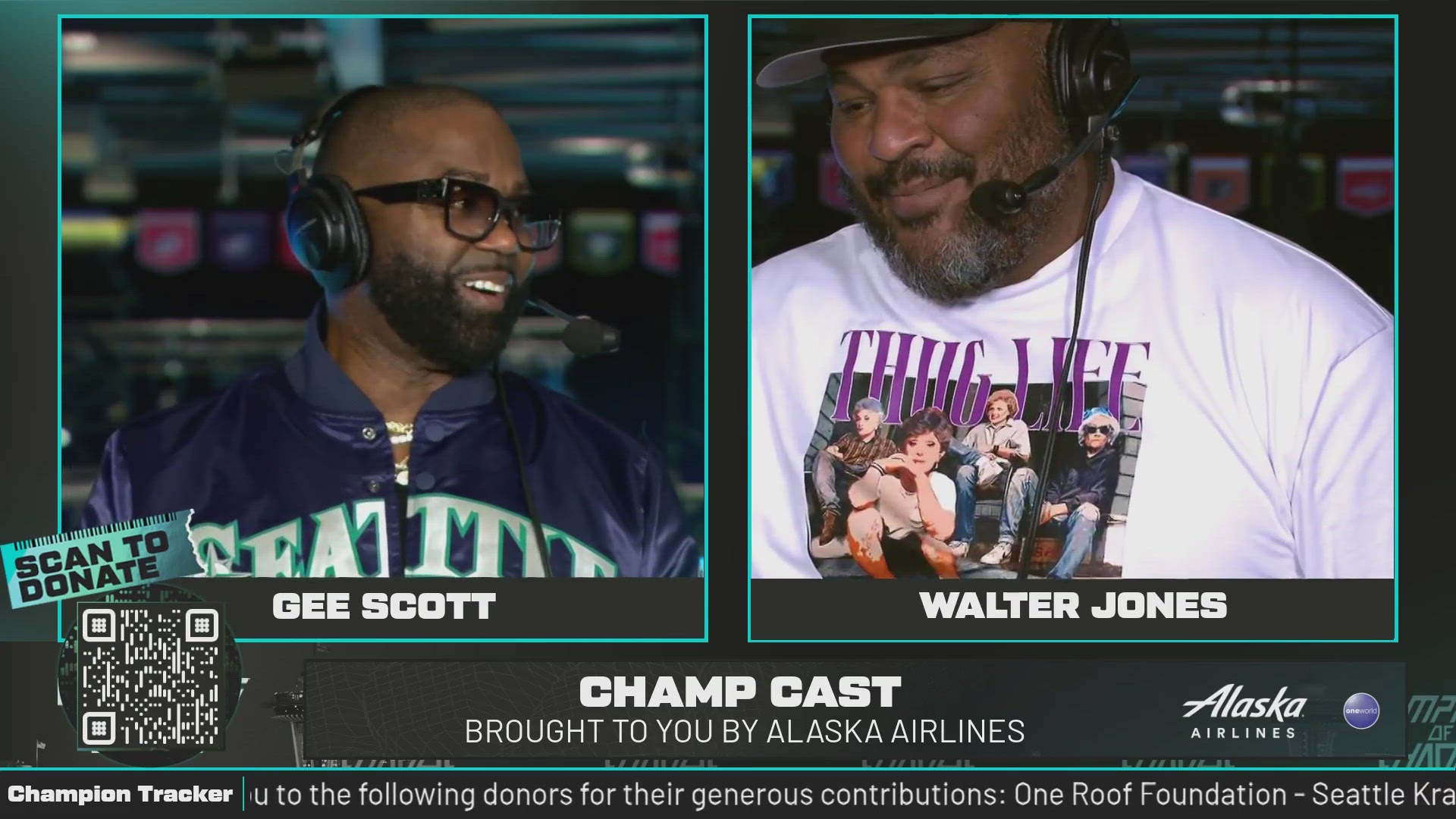 Former Seattle Seahawks offensive lineman and Hall of Famer Walter Jones joined the Champion of Change All-Star Game broadcast on Friday.