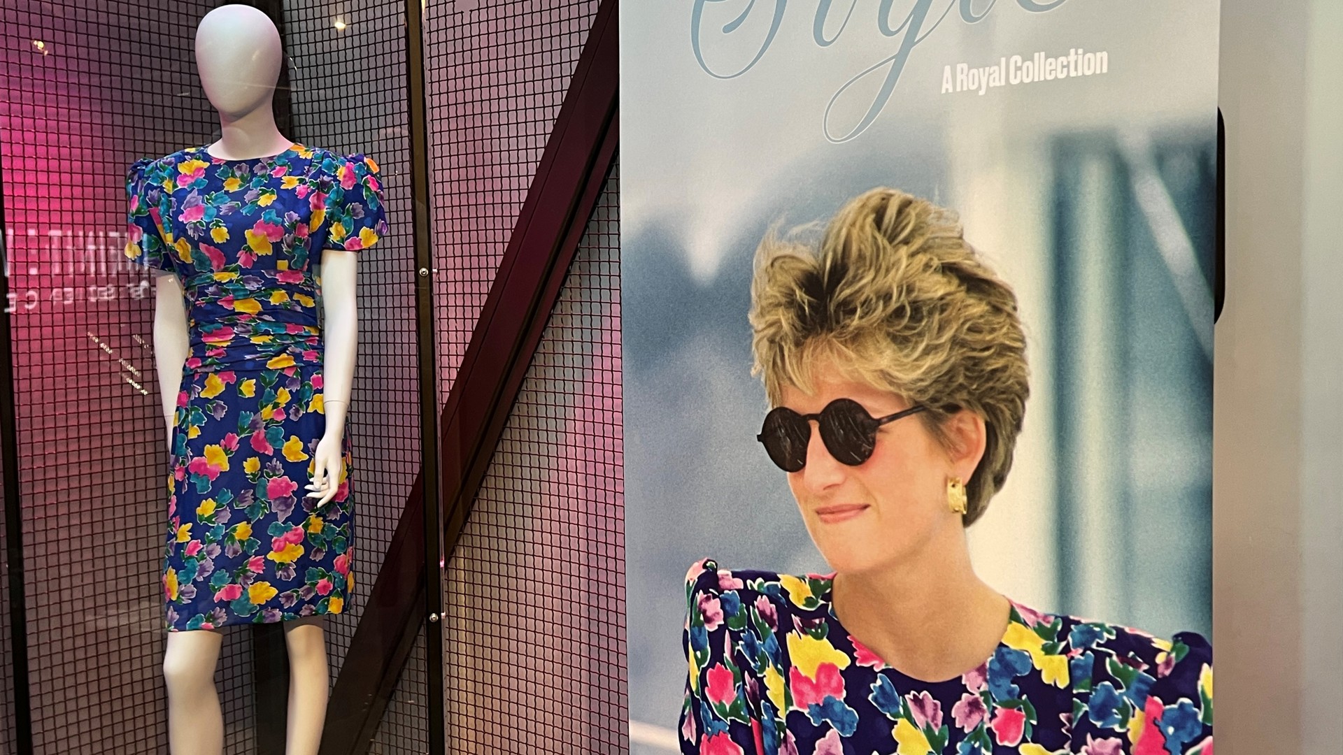 A colorful floral print dress highlights a collection of Princess Diana garments and items of clothing now on view at MOPOP. #k5evening