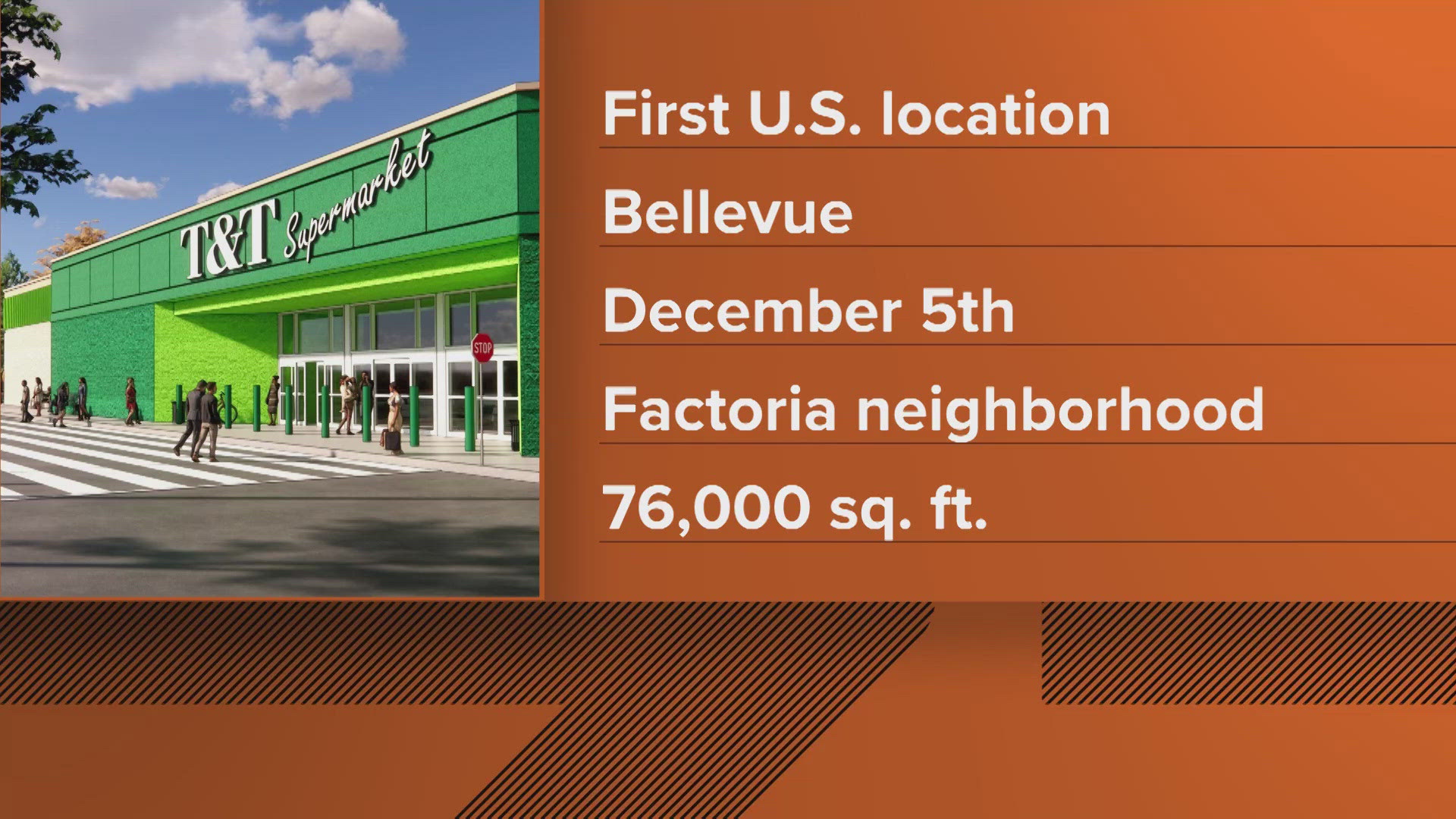 T&T Supermarkets has over 35 locations in Canada, and its Bellevue location will be the company's first in the U.S.