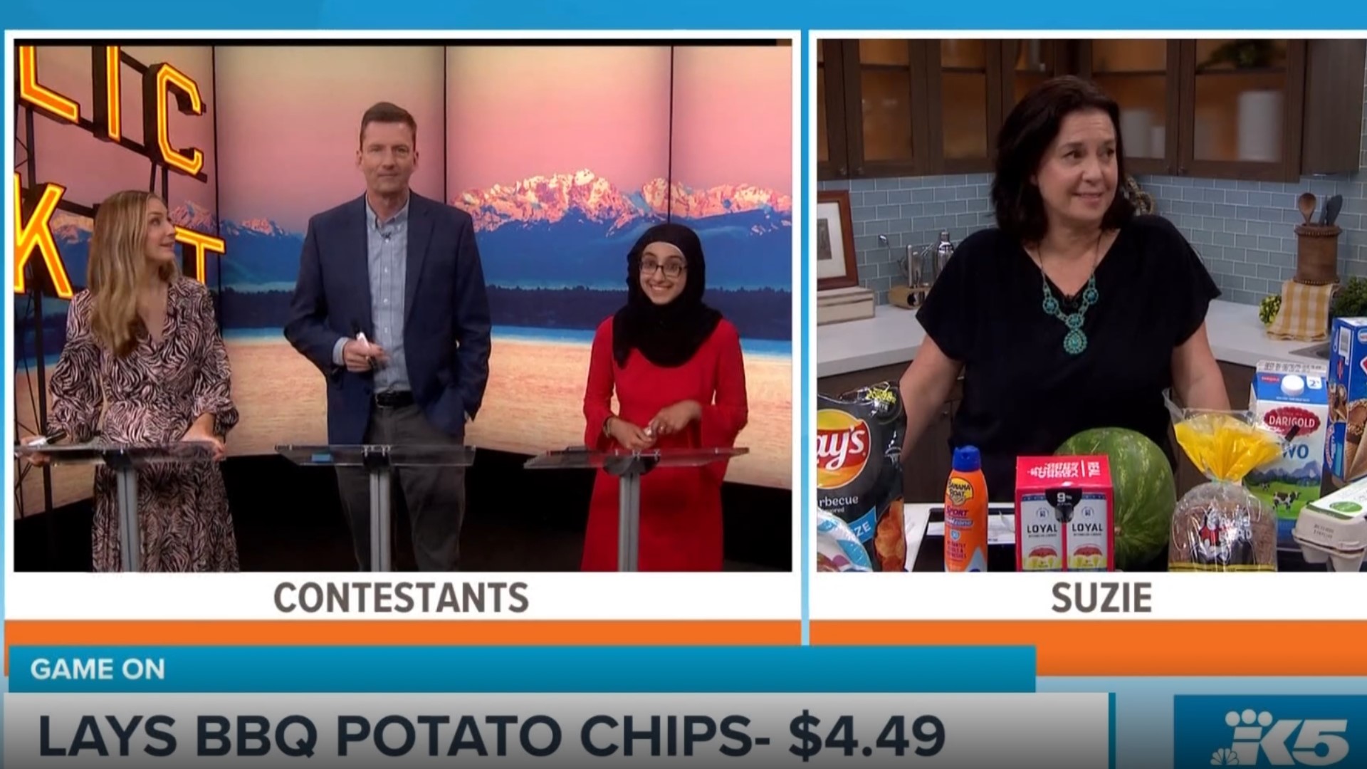 Evening's Saint Bryan, Founder & Chief Stylist of Seattle Styled Darcy Camden, and Evening intern Solen Aref try to guess the prices of picnic favorites. #newdaynw