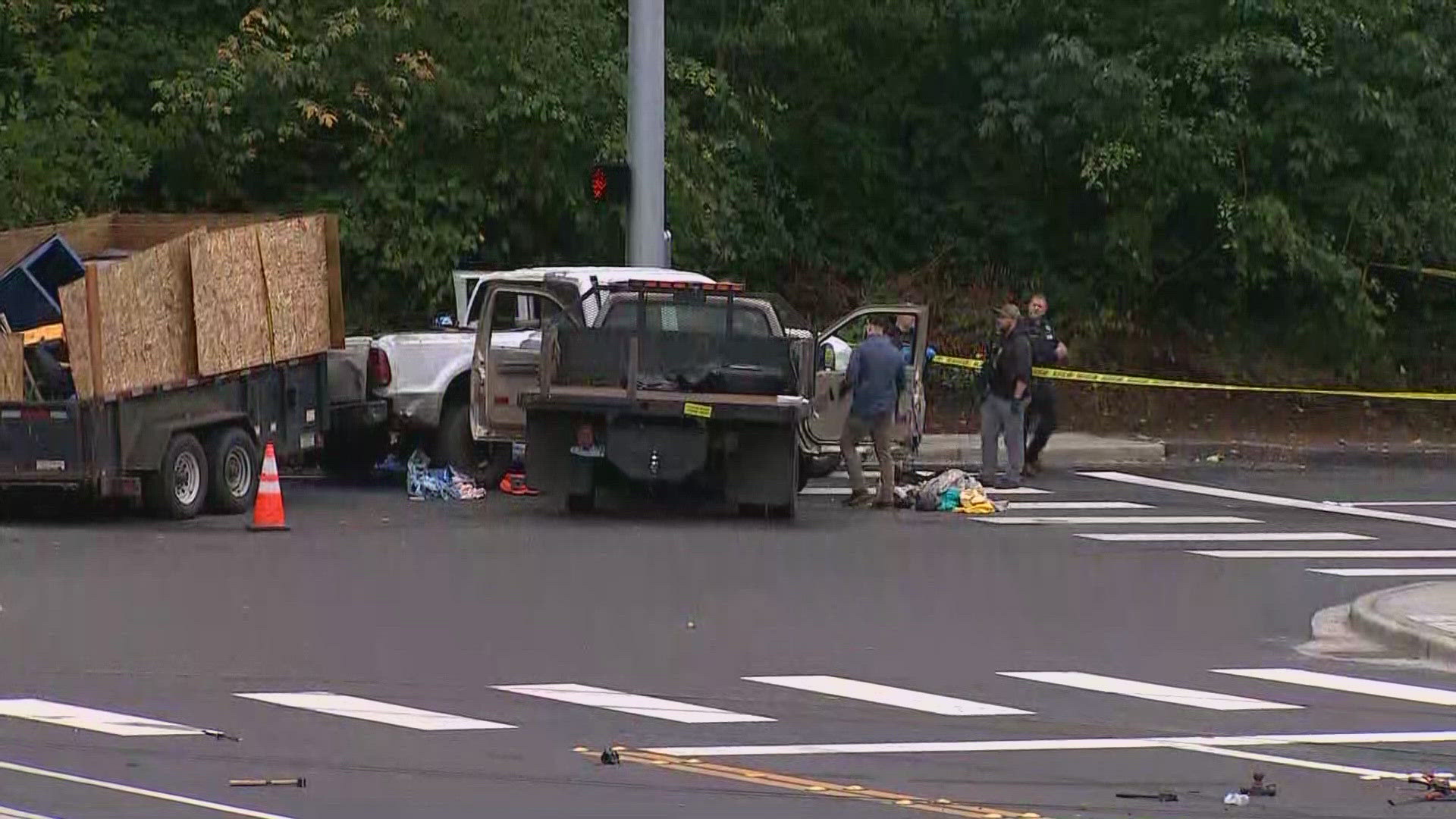 The chase ended in a crash at the intersection of Falling Water Boulevard East and Rhodes Lake Road East.