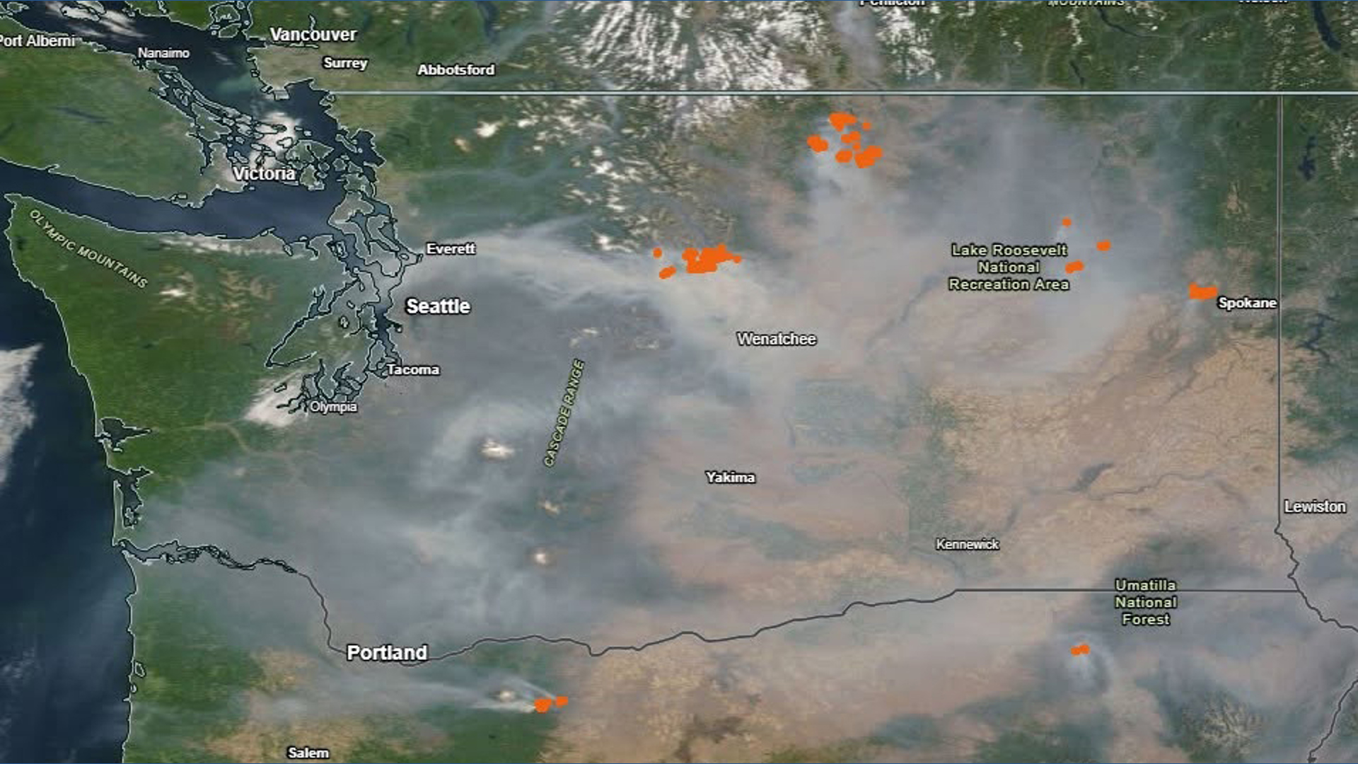 Breathing Smoke? See Exactly Where WA Wildfires Are Choking Air Right Now