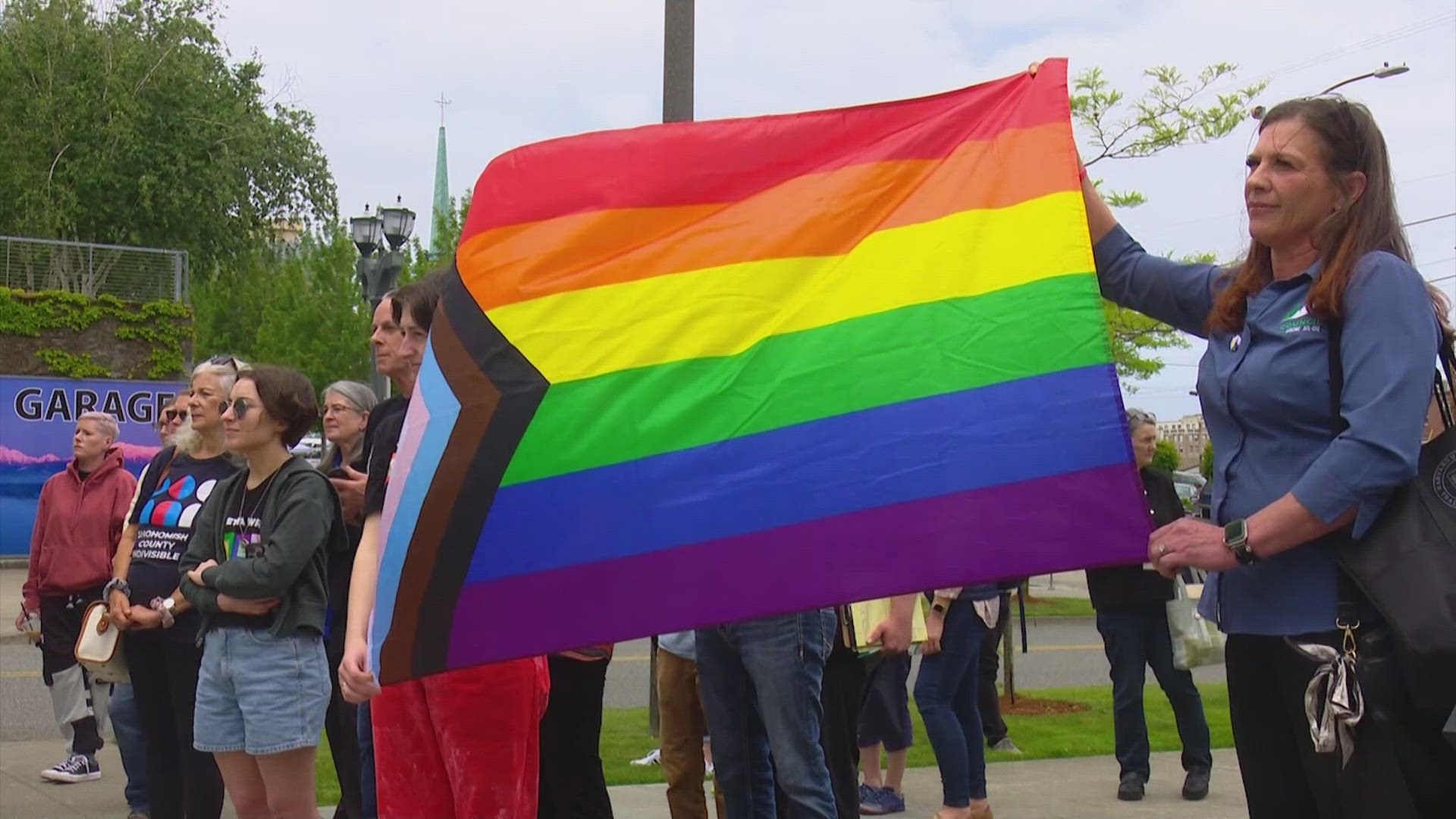 The local LGBTQ+ nonprofit tried to put up an unauthorized Pride flag at Wilcox park, which the city says is against city policy.