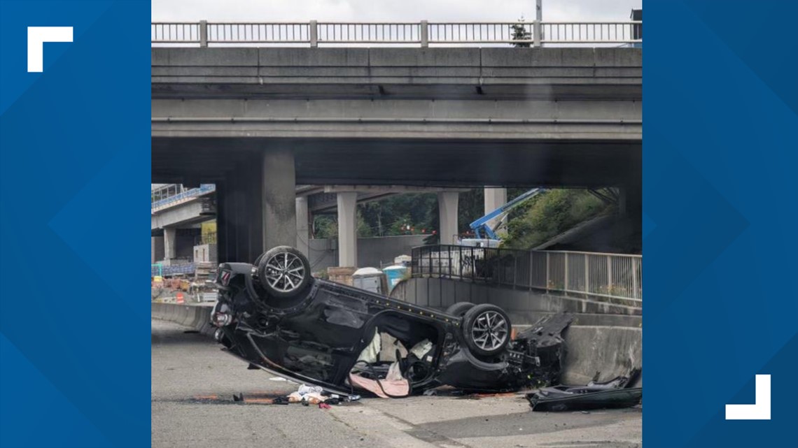 Driver arrested after crash closes northbound I-5 in Seattle | king5.com