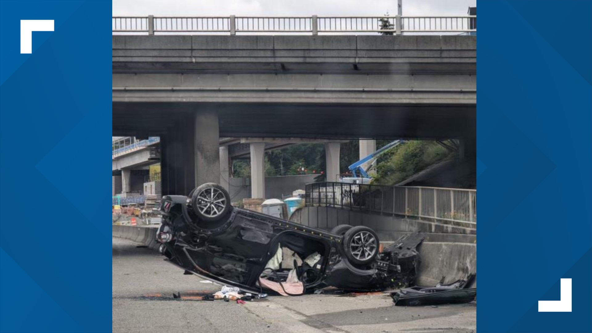 Driver arrested after crash closes northbound I5 in Seattle