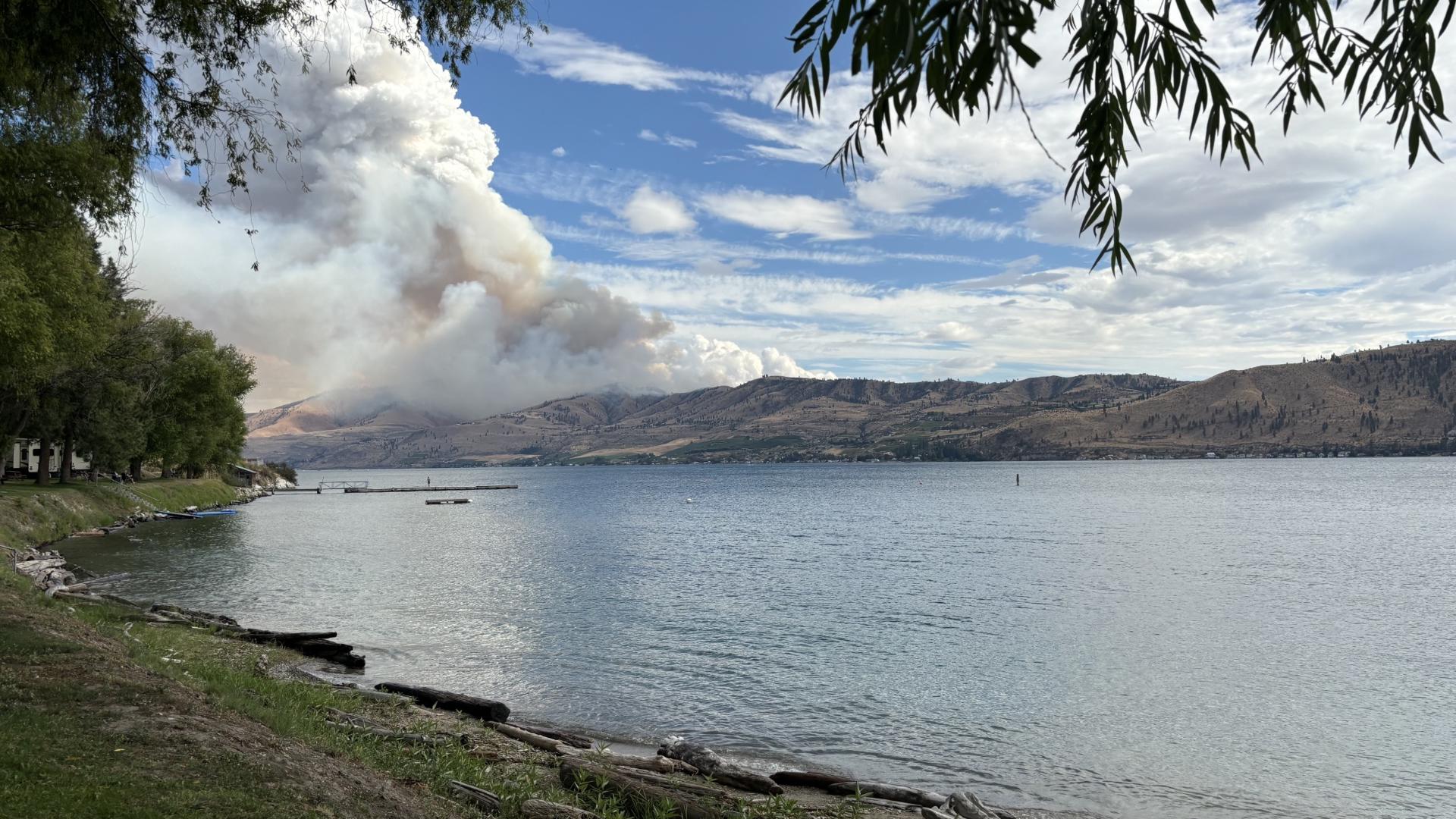 The fire is moving quickly, according to Chelan County Emergency Management.