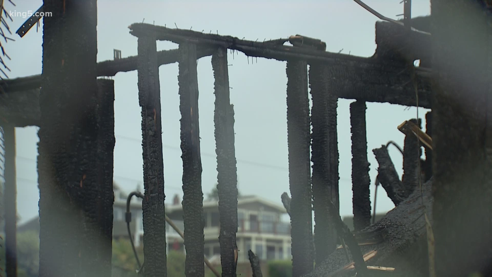 The fire burned down a 266-unit apartment complex that was under construction and due to be the first housing development on the waterfront in Everett’s history.