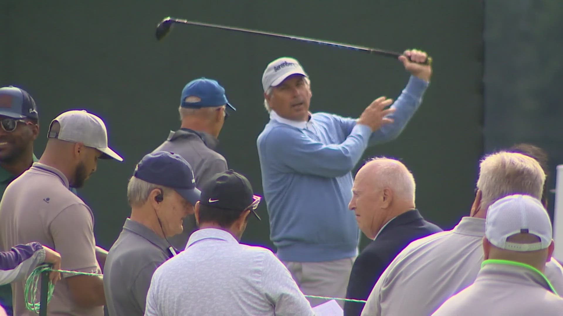 Couples teed off alongside four other Seattle sports legends in the Korean Air Pro-Am on Thursday.