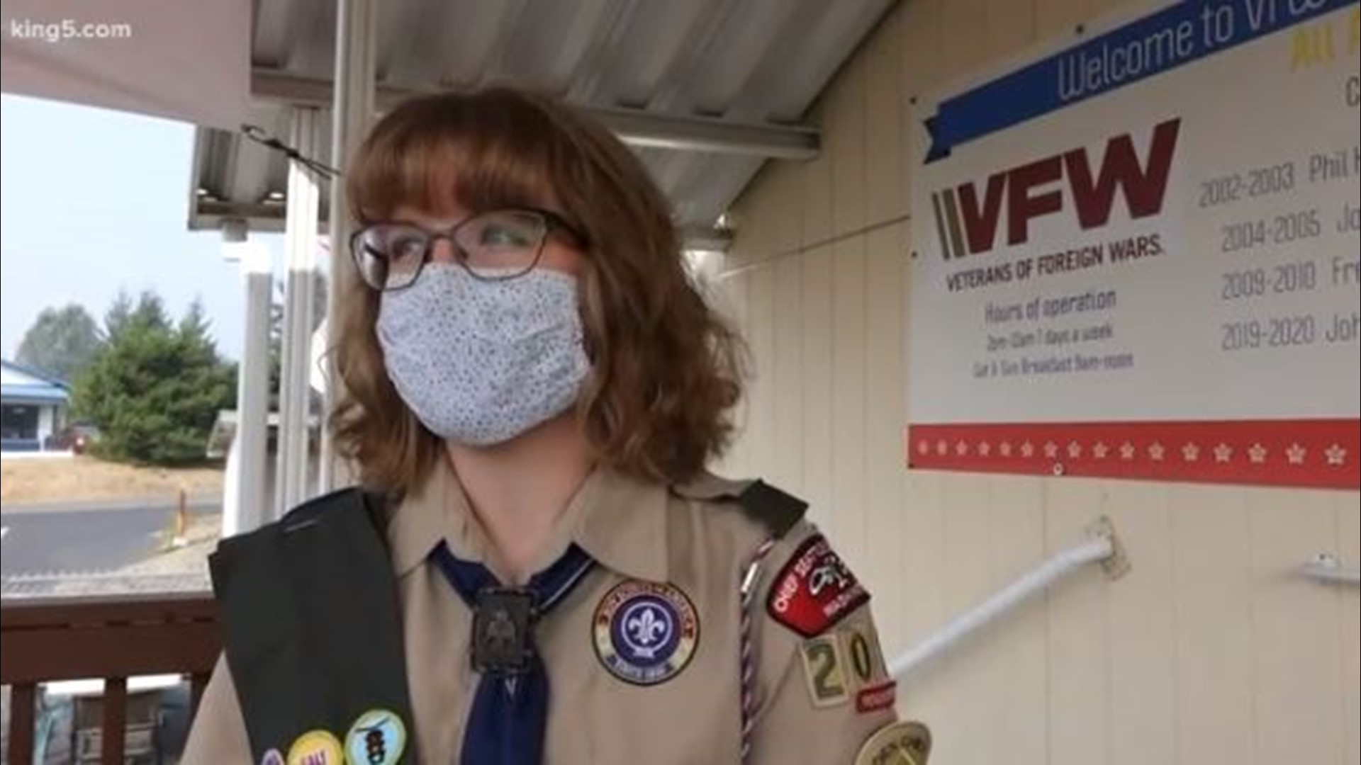 Sarah Ross is working to become one of America's first female Eagle Scouts. She just completed a special project in time for dedication on September 11.