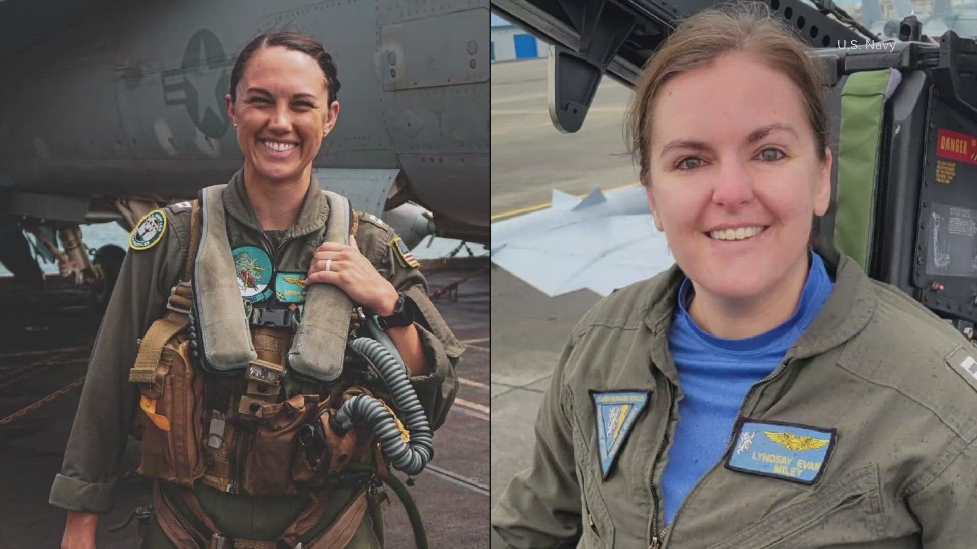 The crew members were identified as Lt. Cmdr. Lyndsay Payge Evans and Lt. Serena Nicole Wileman.