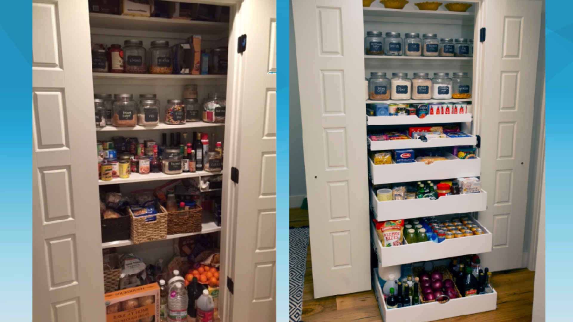 Our pantry solutions will help you get the most of one of the busiest spots  in your kitchen., By ShelfGenie
