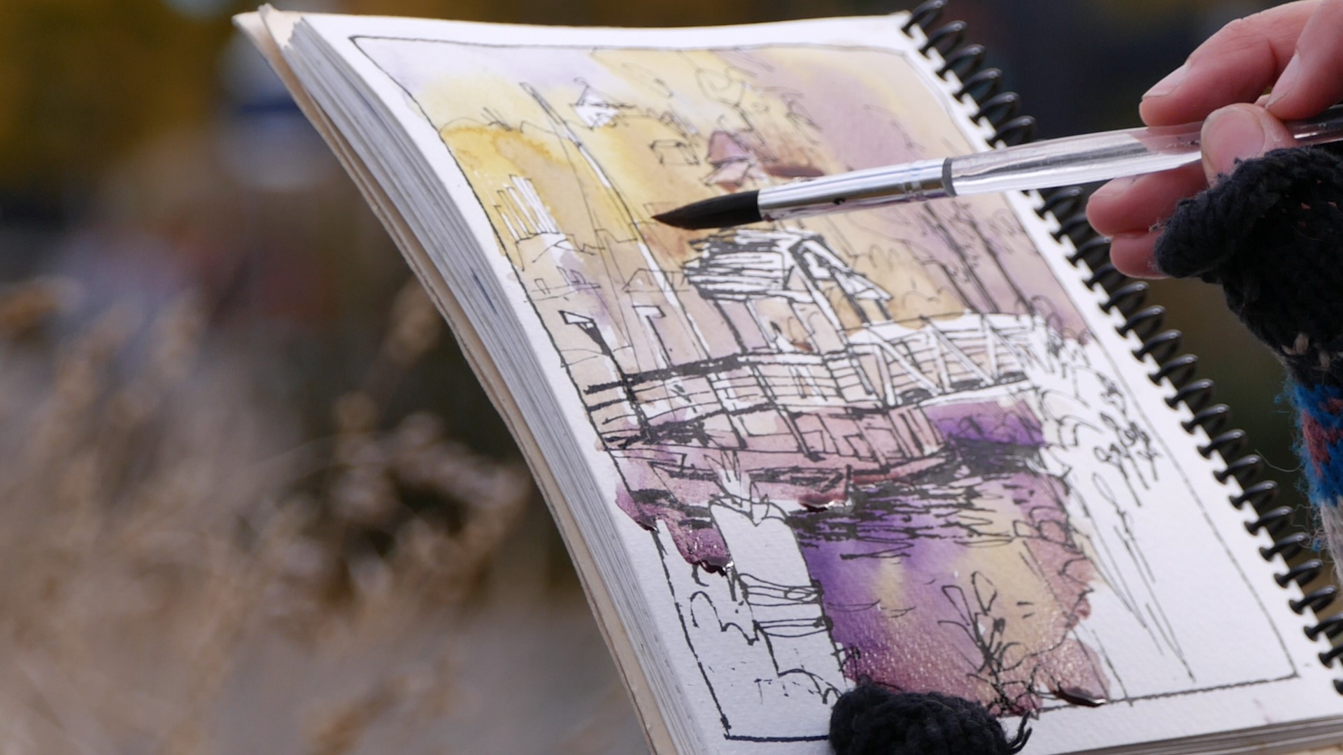 Maybe you've seen Eleanor Doughty, pen and notebook in hand. She's an urban sketcher, and just one of the many artists taking advantage of the natural scenery.