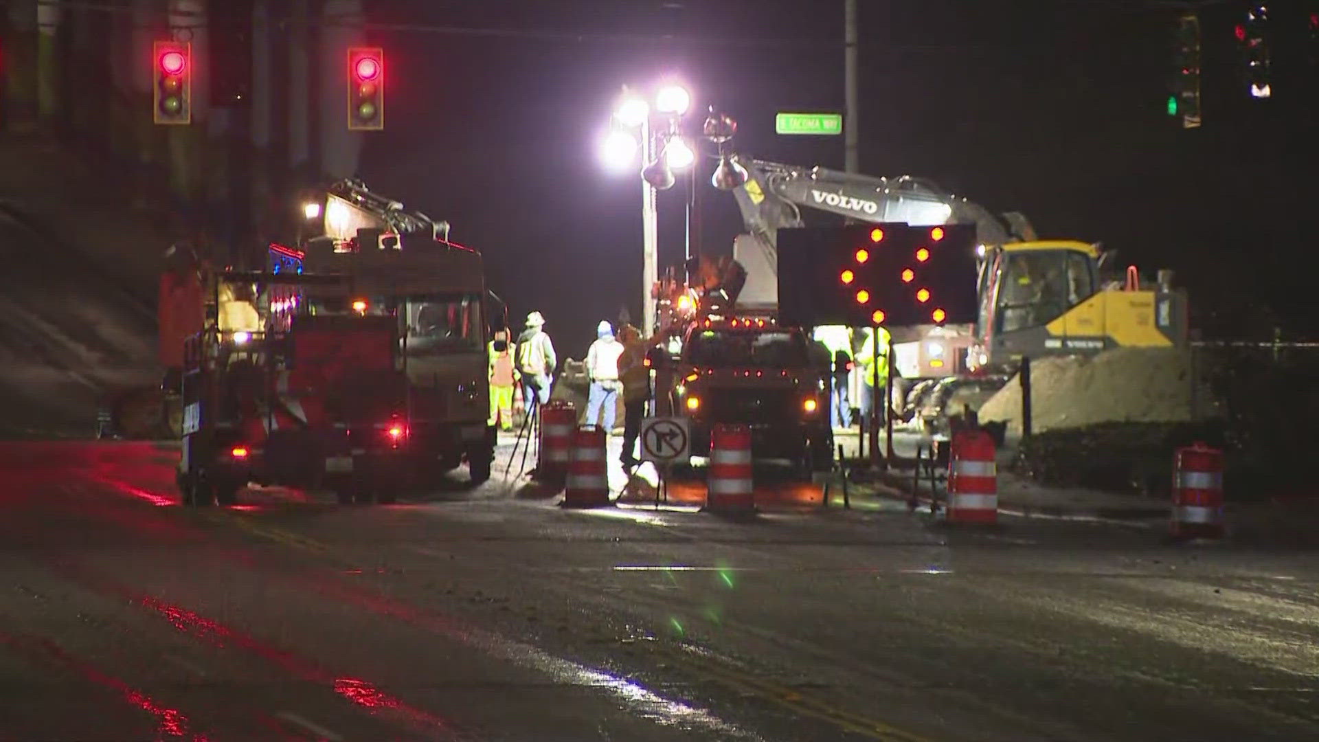 The break occurred near South Tacoma Way and South M St. Tacoma Public Utilities is telling users not to drink any water that looks discolored.