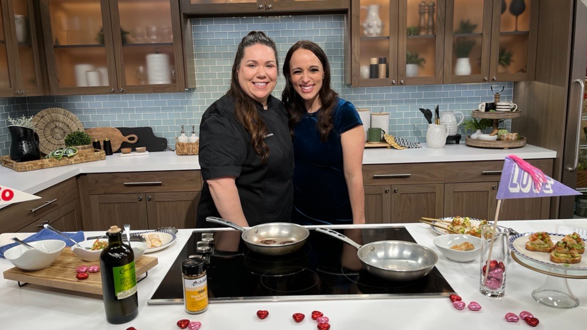 Chef Amanda Herrera from Duke's Seafood shows us how to create a dish from their Valentine's Day menu. #newdaynw