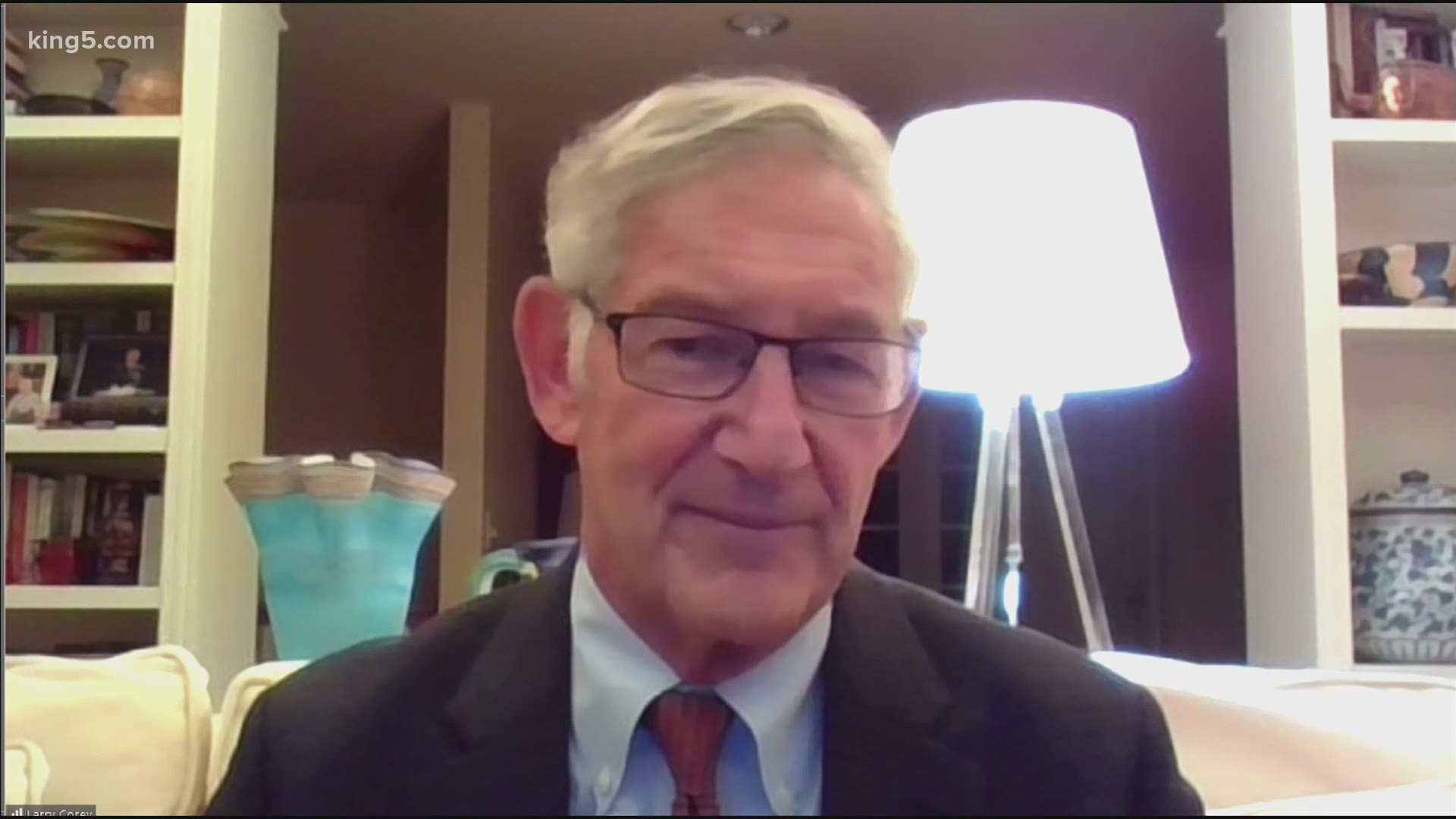 Dr. Larry Corey from Fred Hutchinson Cancer Research Center answers questions about the coronavirus vaccine rollout in Washington on Friday, February 12, 2021.