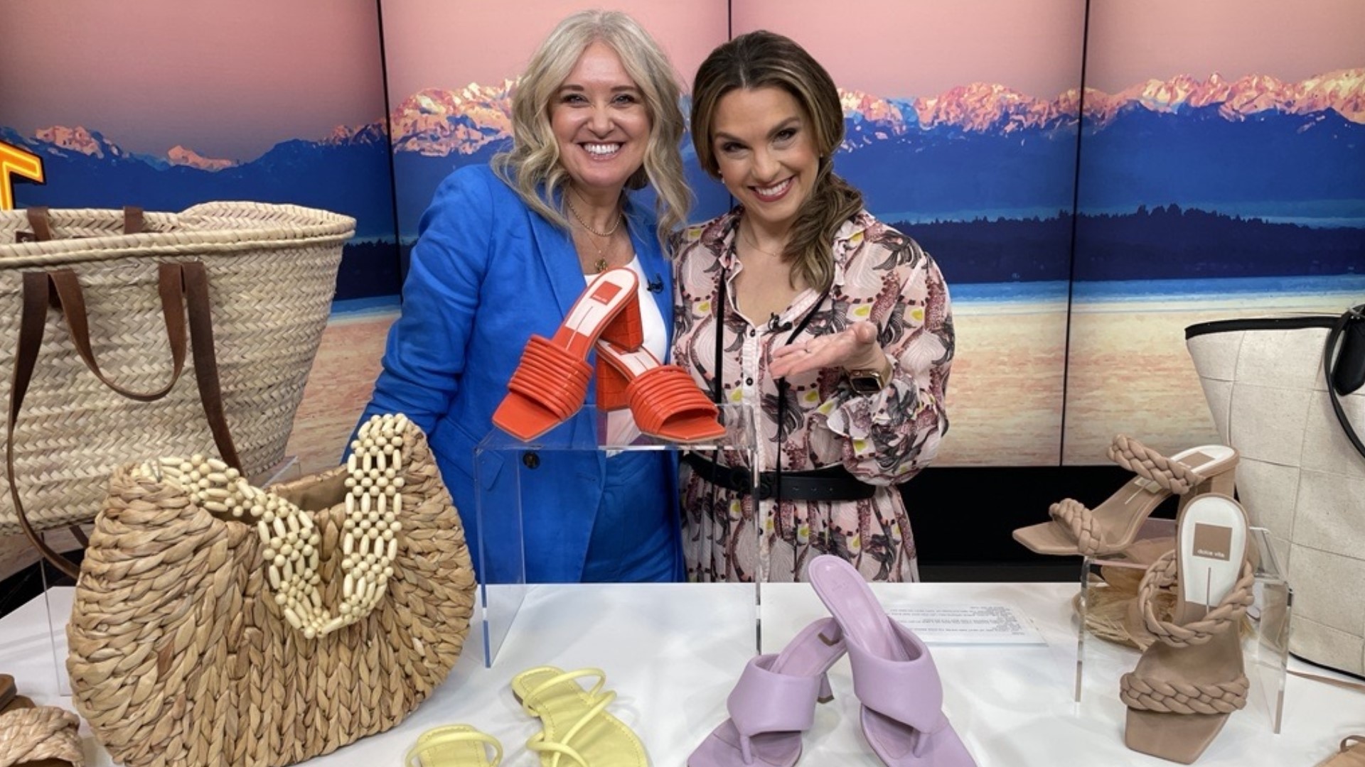 Fashion blogger Dawn Parsons says yes to Coastal Grandmother, colorful sandals, and raffia as you update your summer look. #newdaynw