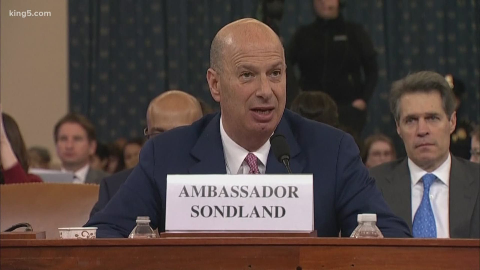 Gordon Sondland testifies during another round of Impeachment hearings.