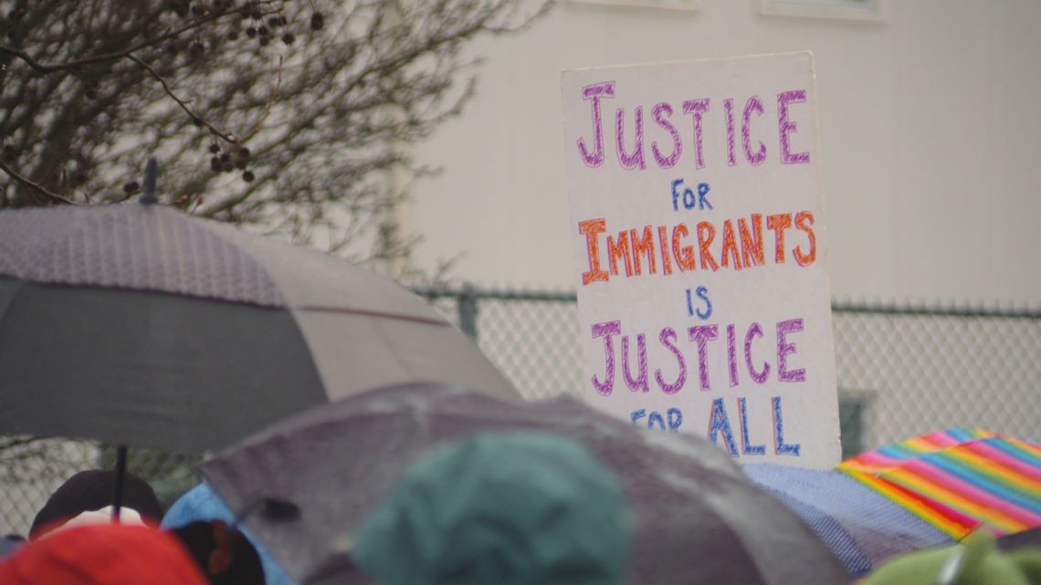 DHS shutdown fuels immigration debate as 'ICE Out' protests draw crowds in Bellevue, Tacoma