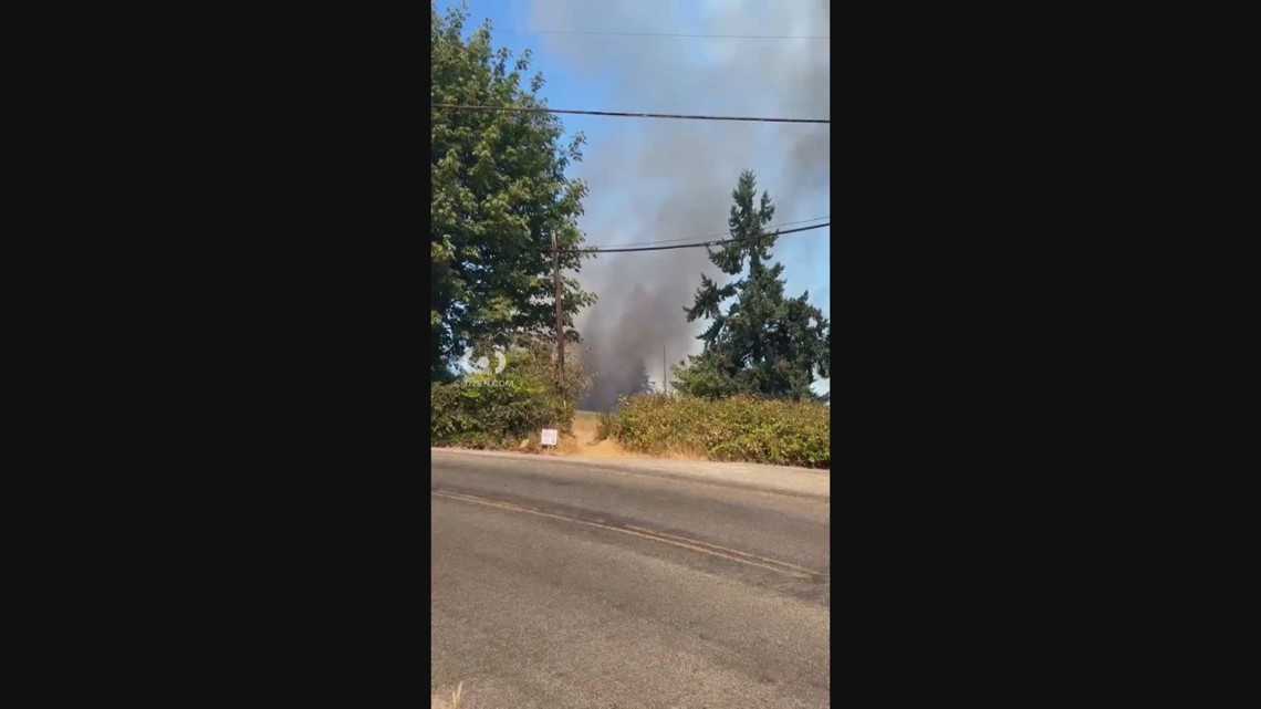 Raw: Viewer Video Of Brush Fire In Lakewood | King5.com